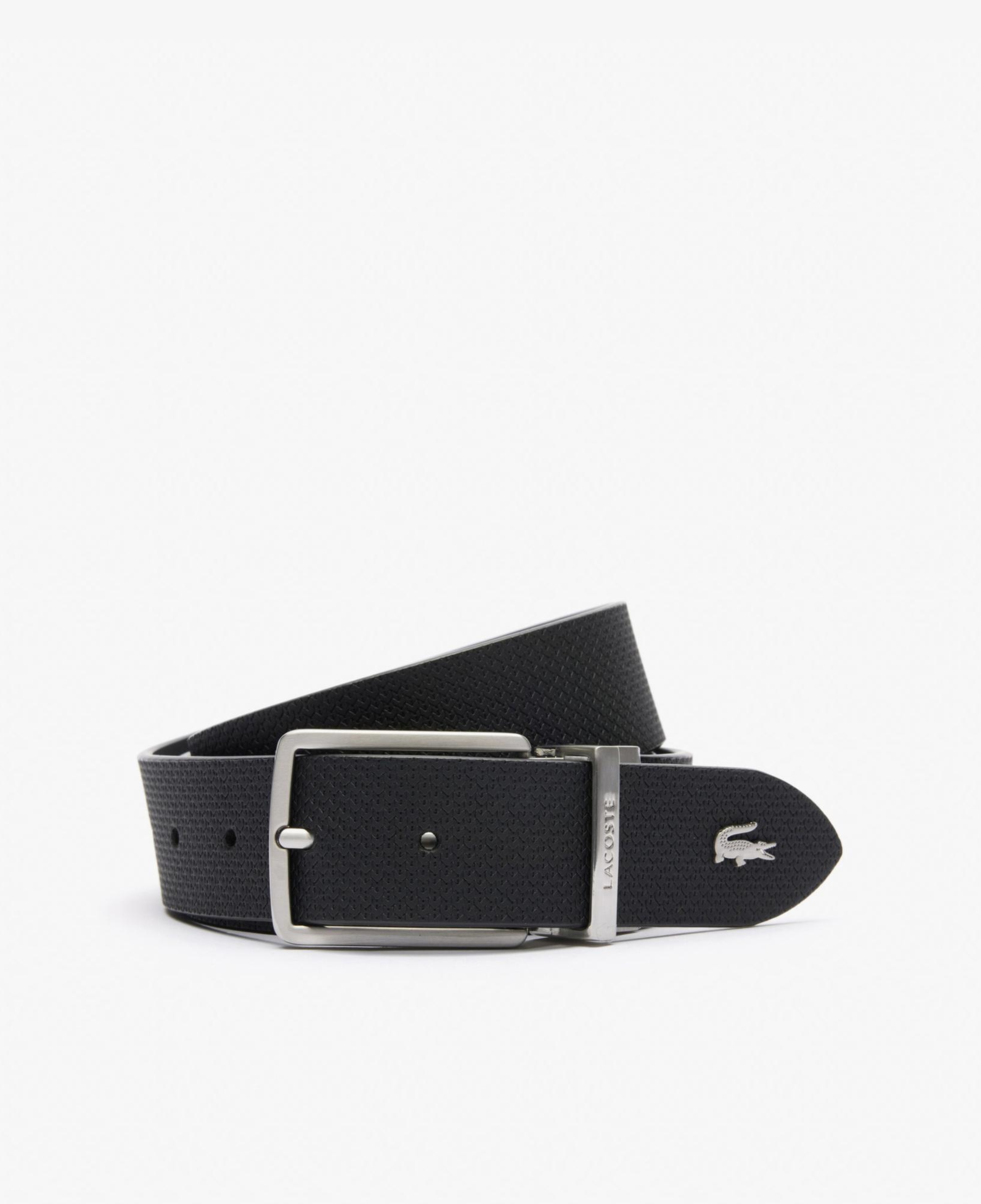 Lacoste Erkek Çift Taraflı Deri  Siyah Kemer