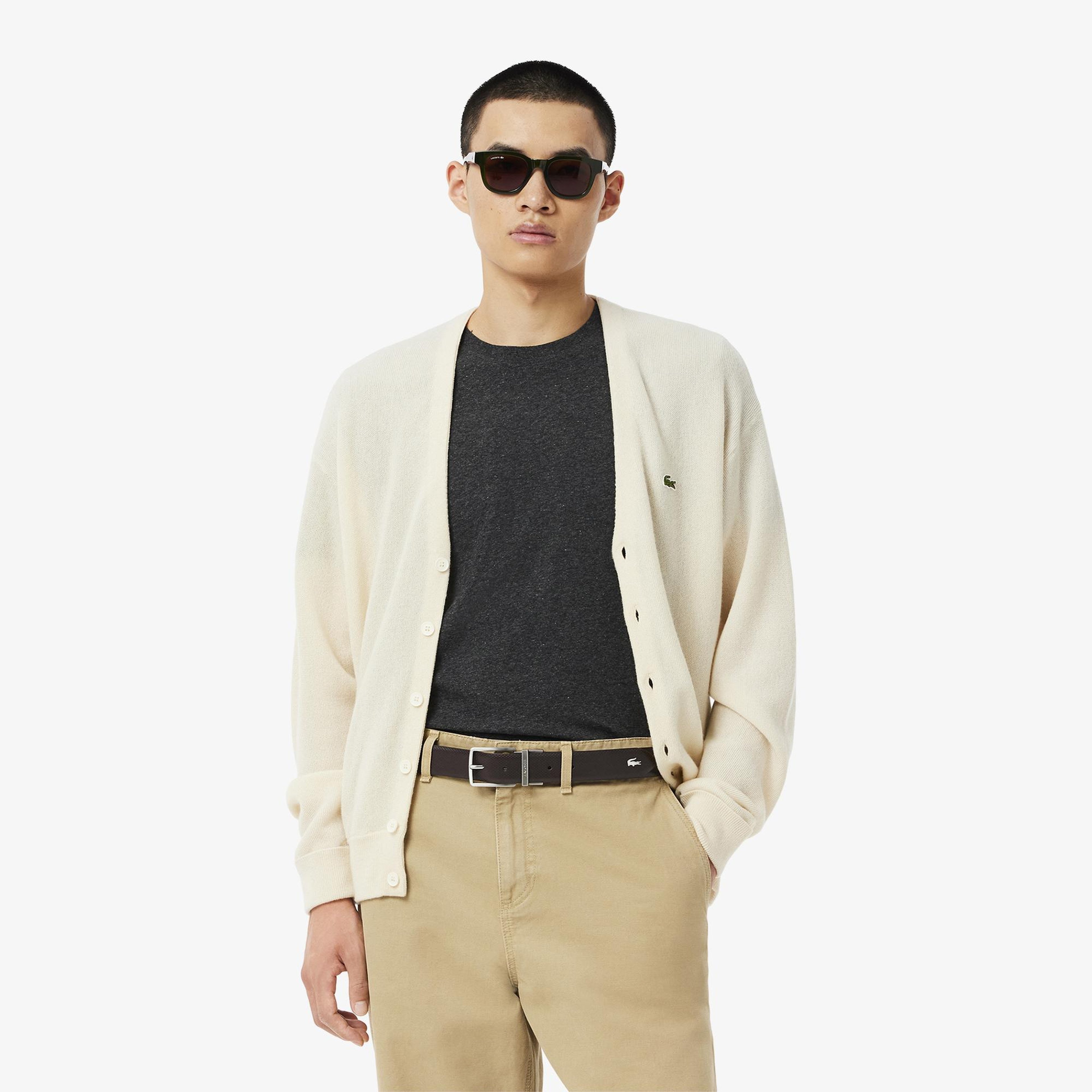 Lacoste Elegance Erkek Çift Taraflı Deri Kahverengi Kemer