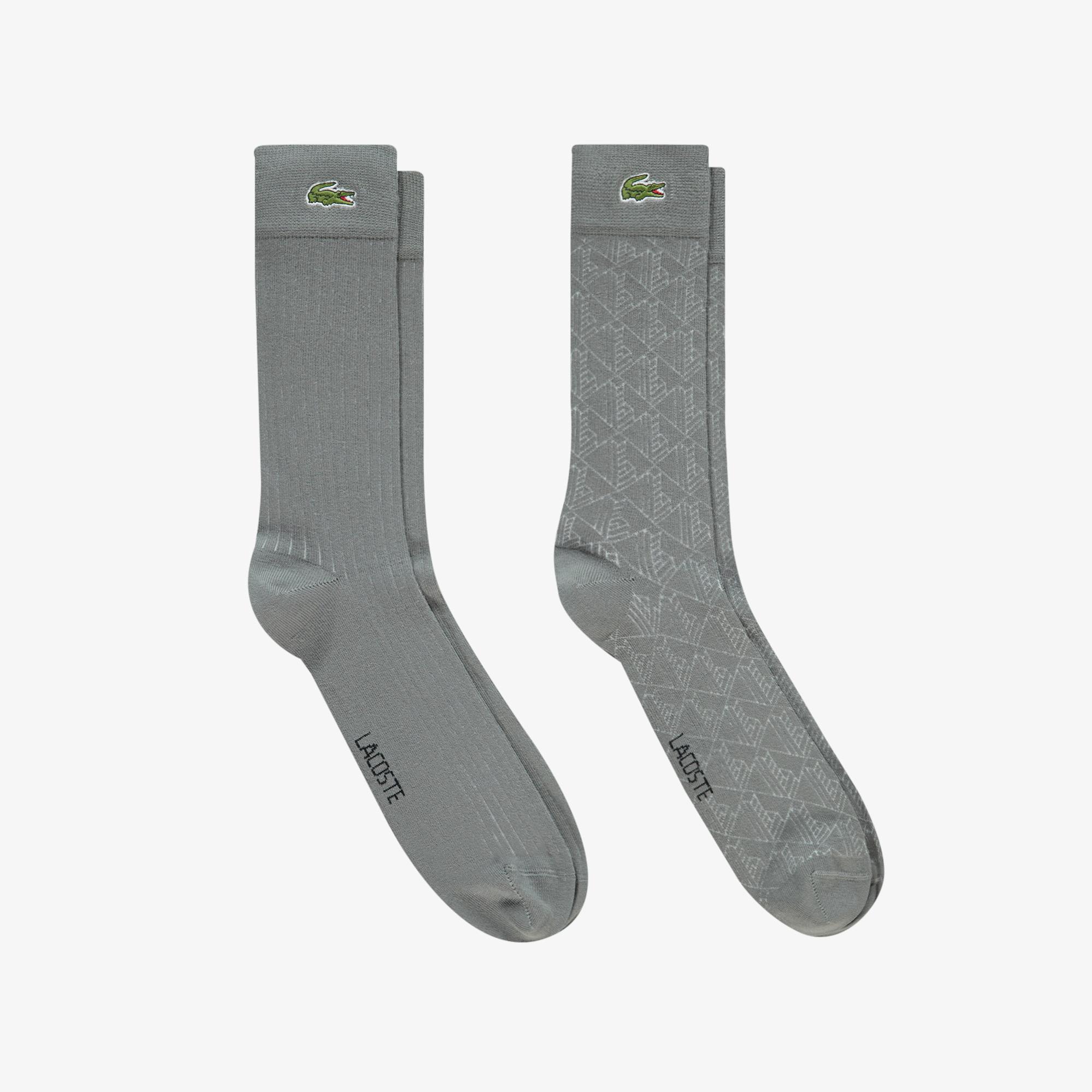 Lacoste Erkek Baskılı Koyu Gri Çorap
