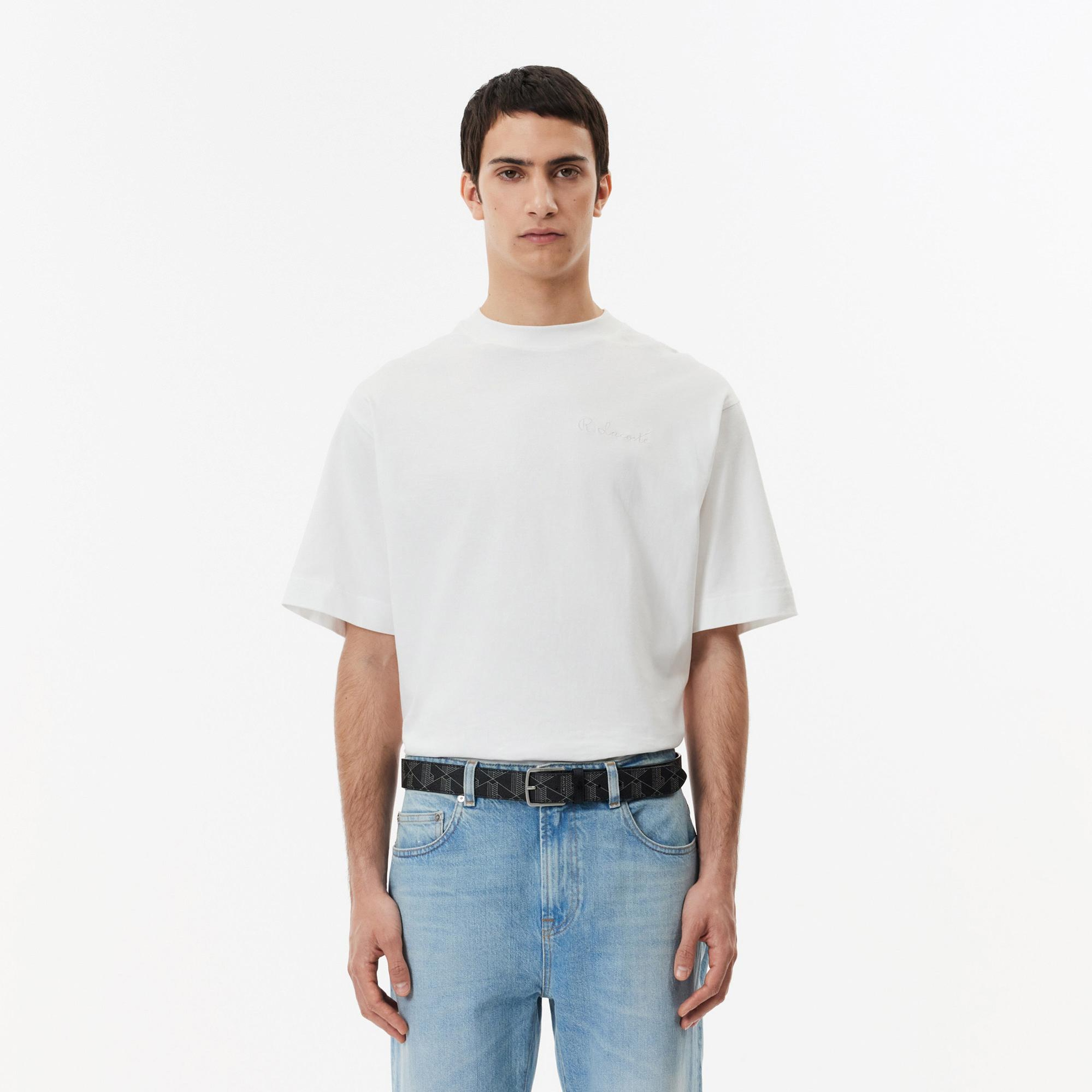 Lacoste The Blend Erkek Monogram Siyah Kemer