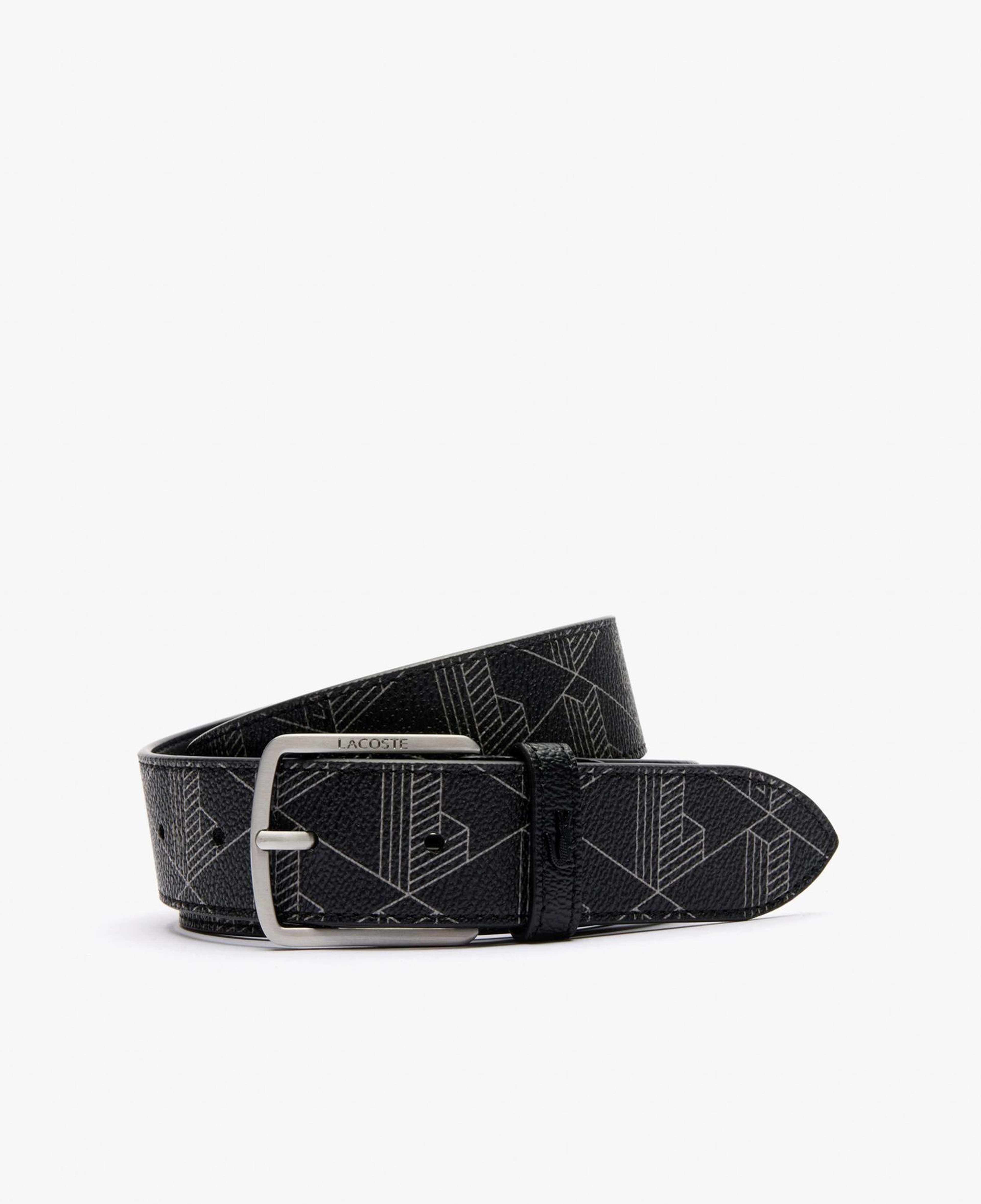 Lacoste The Blend Erkek Monogram Siyah Kemer