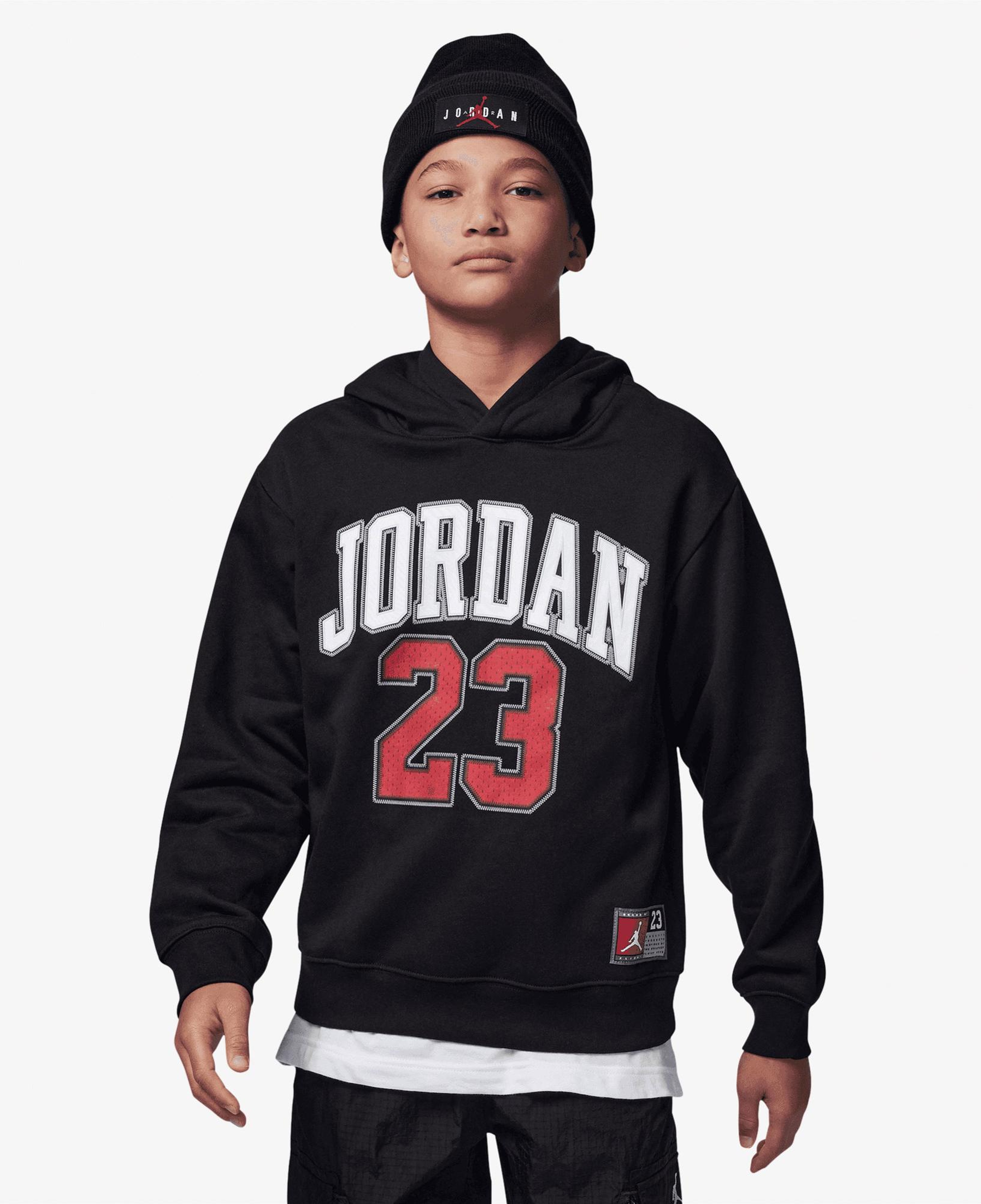 Jordan Fleece Pullover Çocuk Siyah Kapüşonlu Sweatshirt