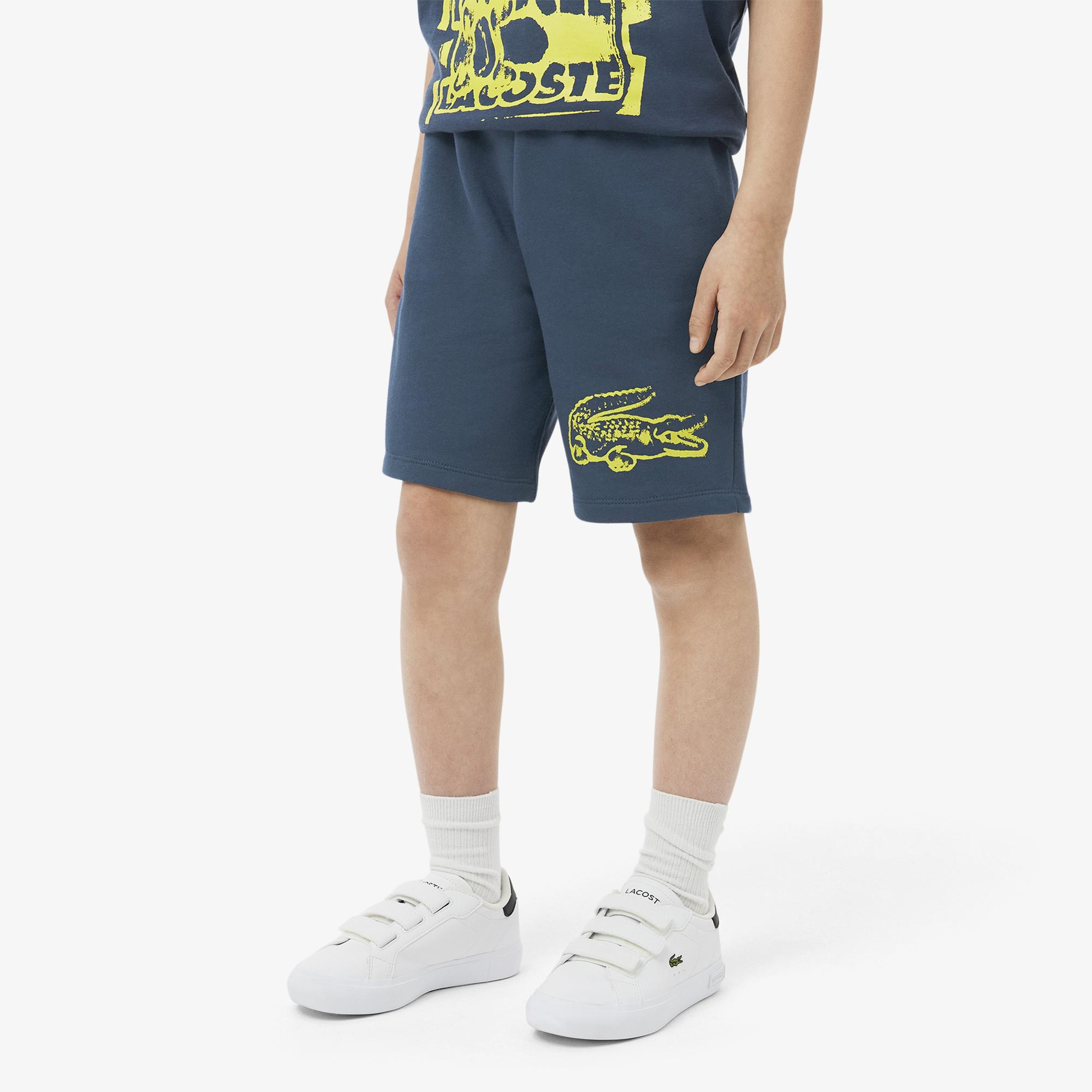 Lacoste Erkek Çocuk Baskılı Lacivert Şort