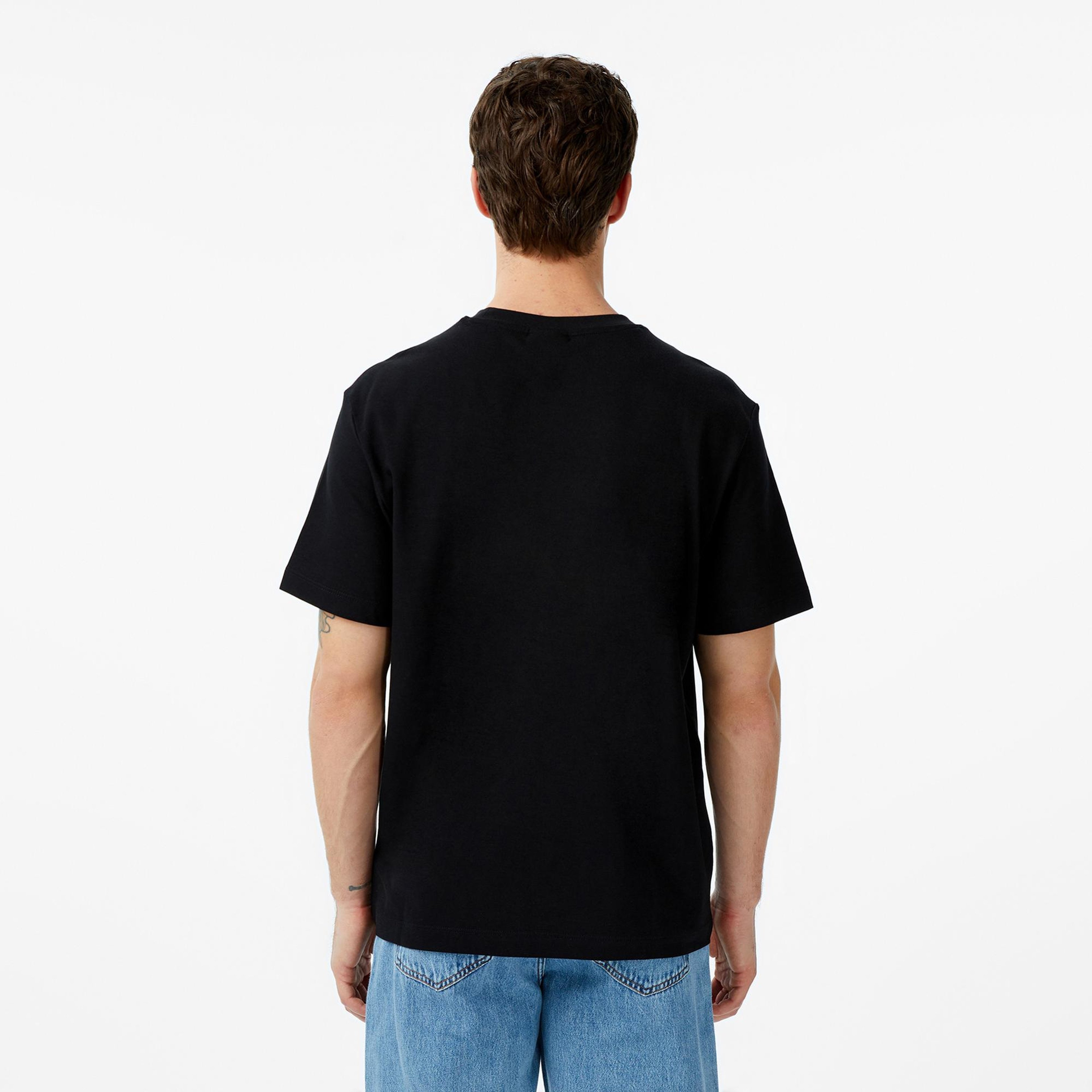 Calvin Klein Stretch Cotton Pique Nano Erkek Siyah T-Shirt