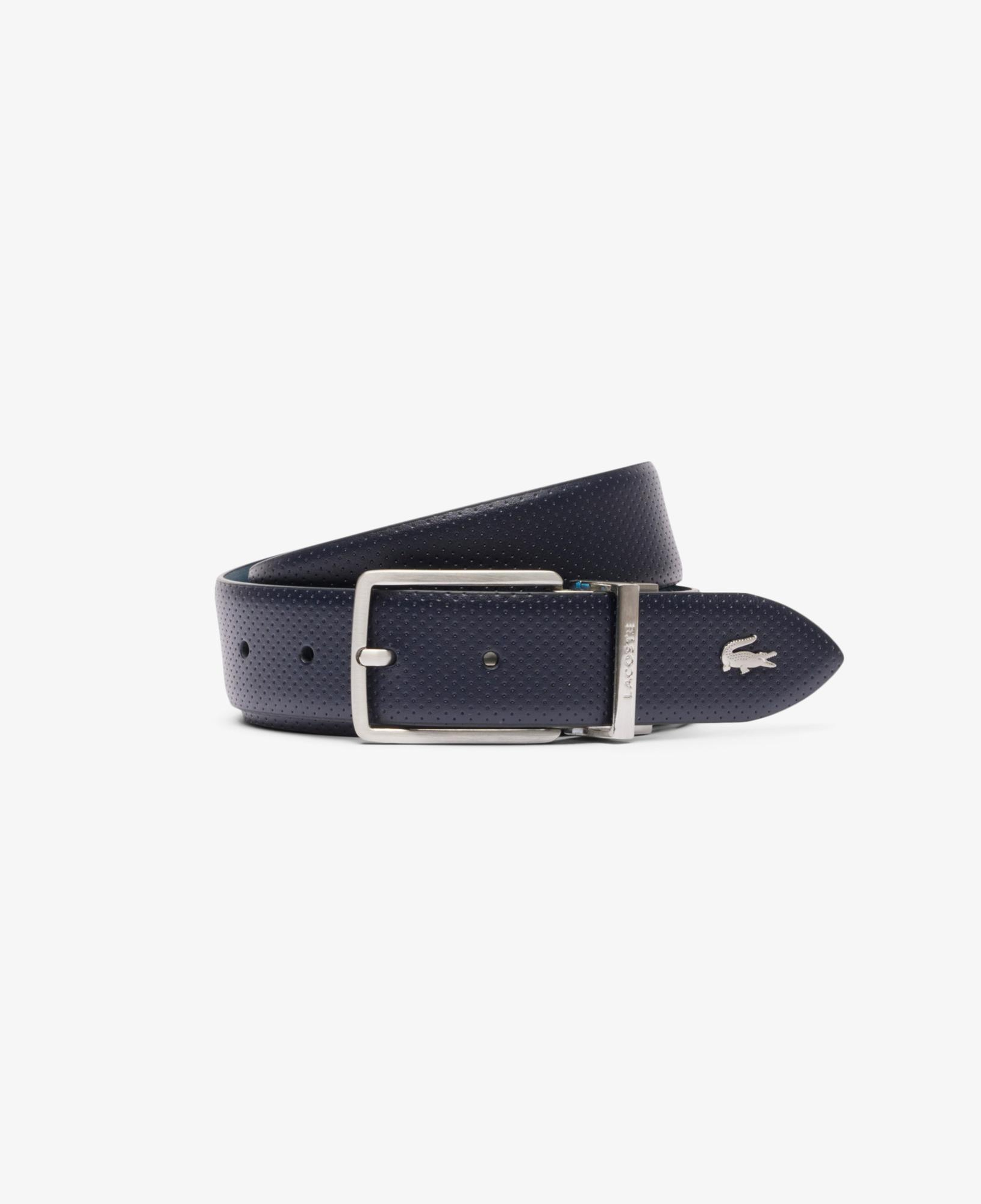 Lacoste Elegance  Erkek Çift Taraflı Deri  Lacivert Kemer