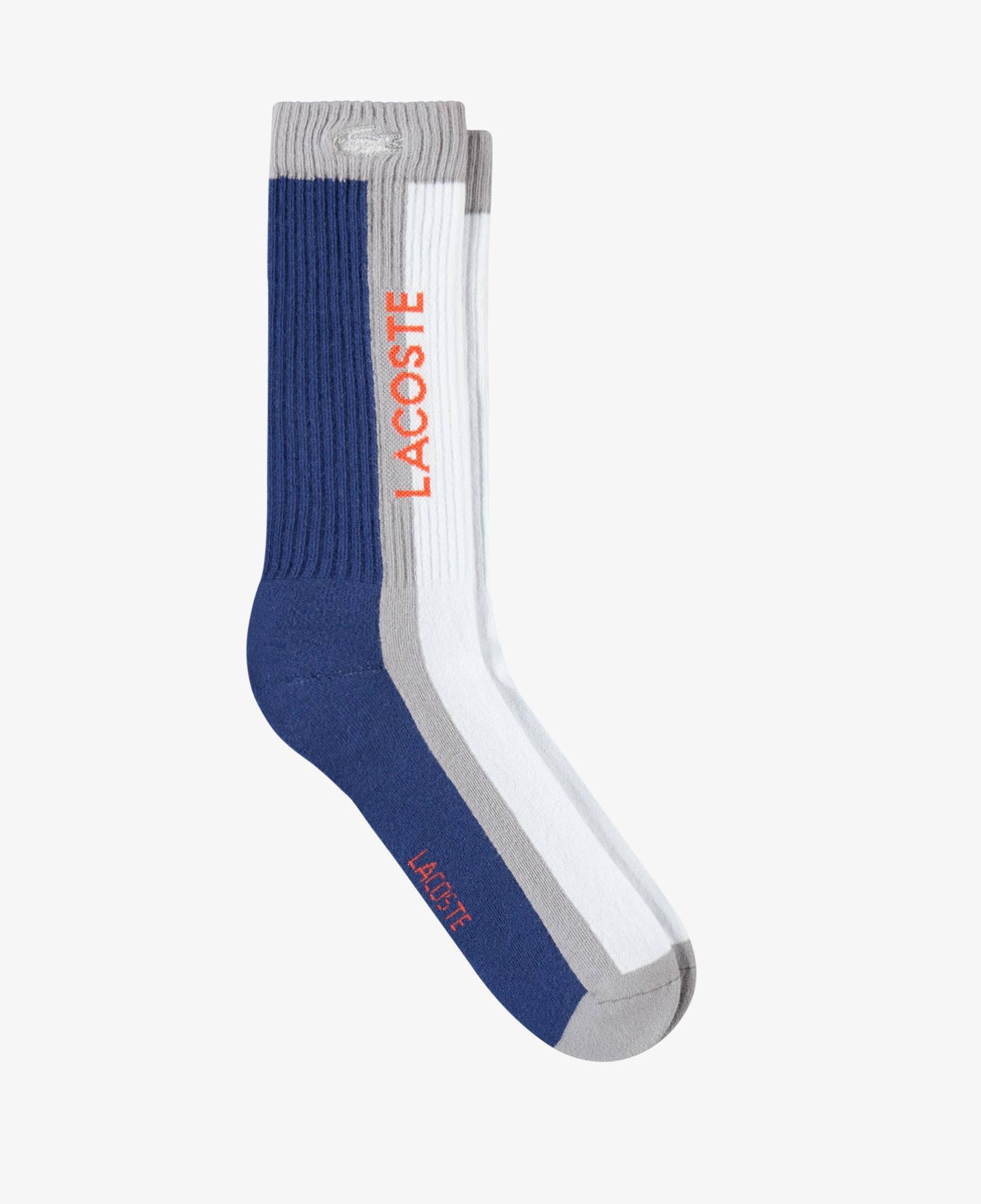 Lacoste Erkek Renk Bloklu Beyaz Çorap