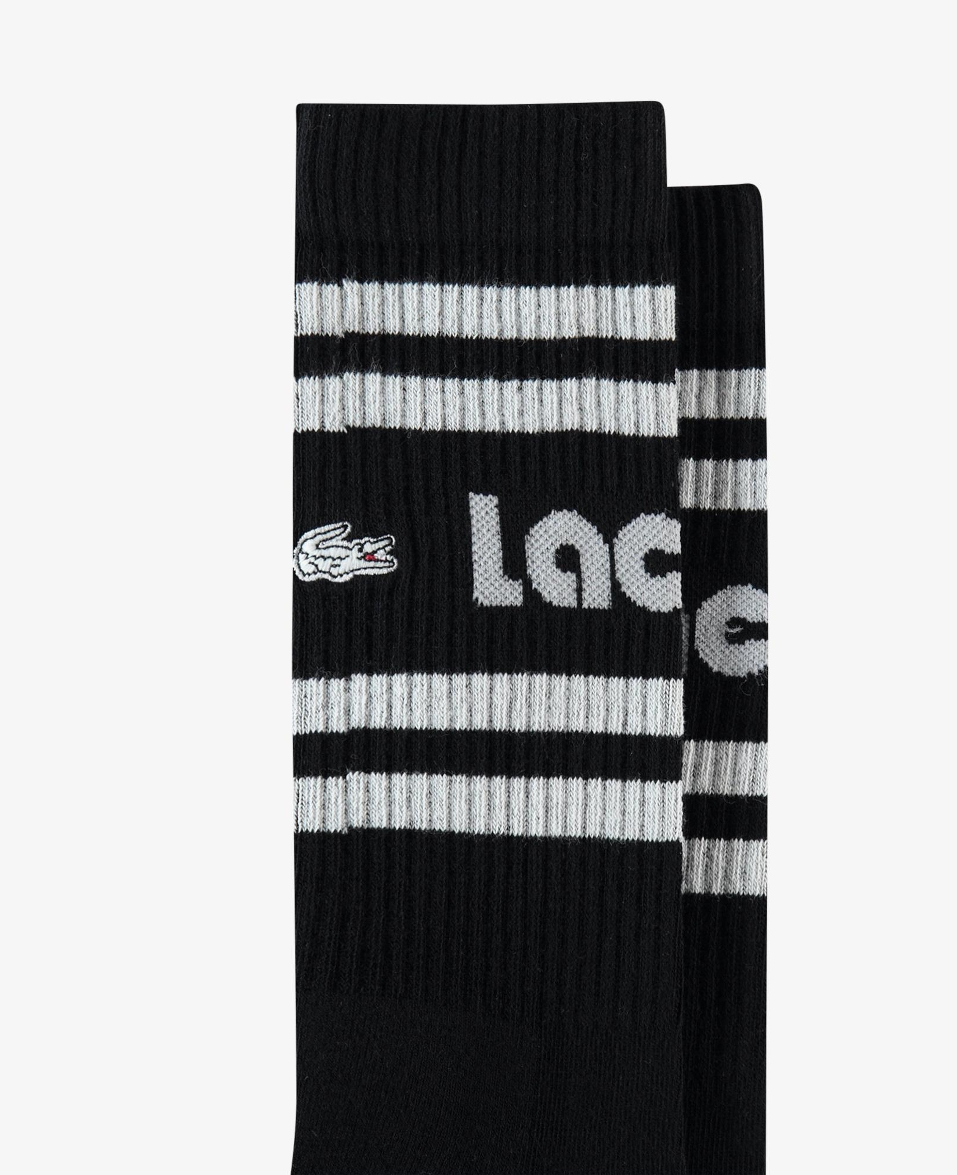 Lacoste Unisex Baskılı Siyah Çorap