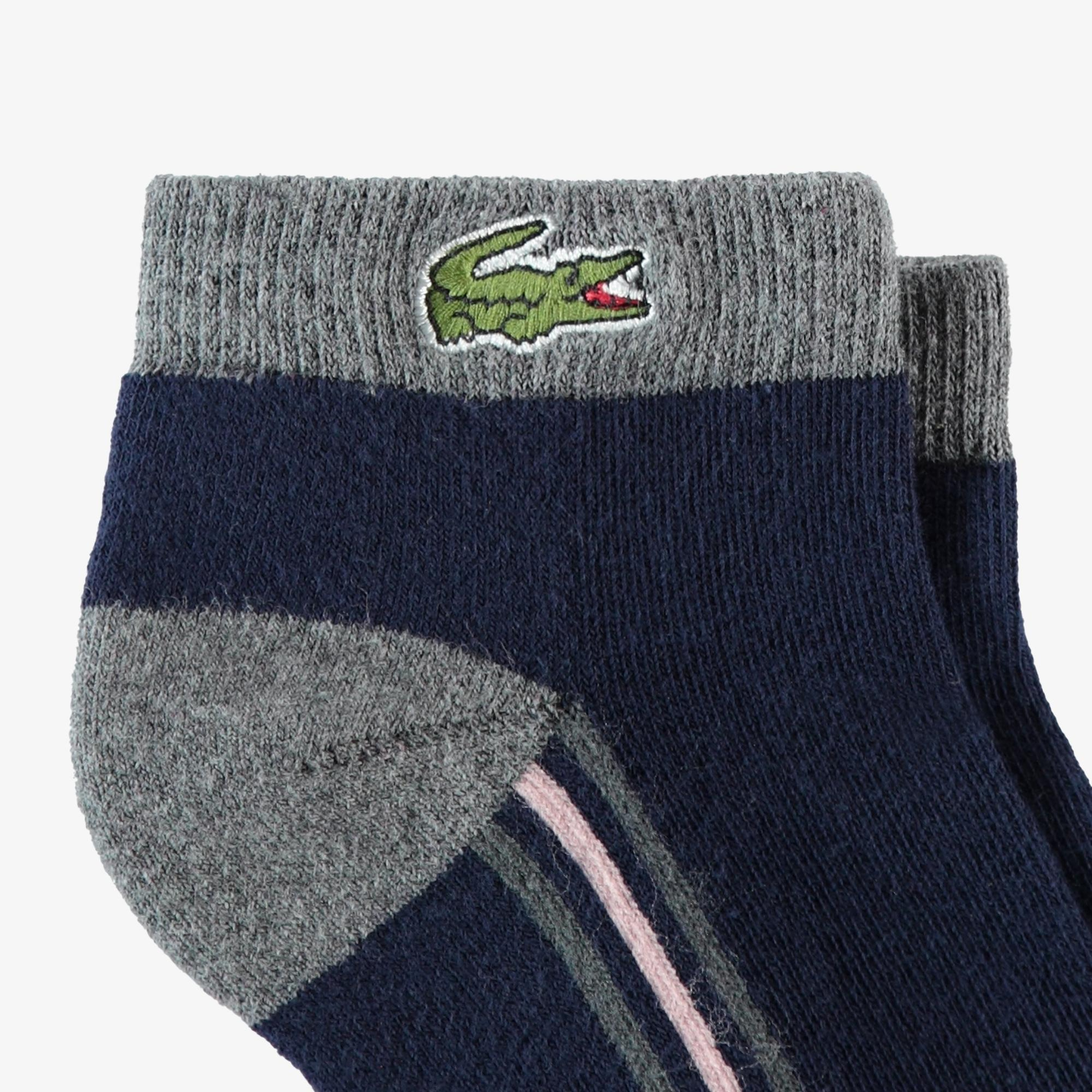 Lacoste Unisex Çizgili Lacivert Çorap