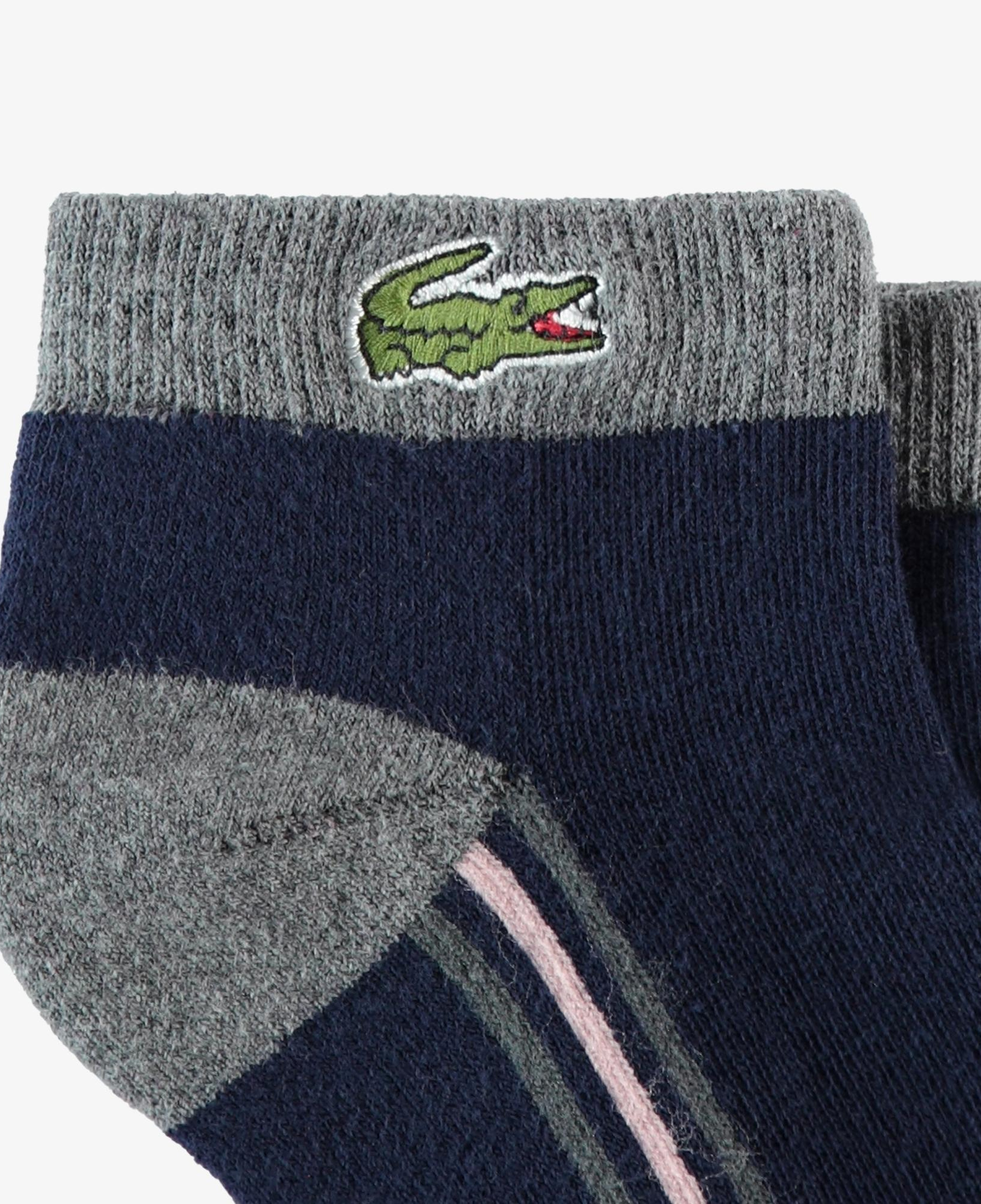 Lacoste Unisex Çizgili Lacivert Çorap
