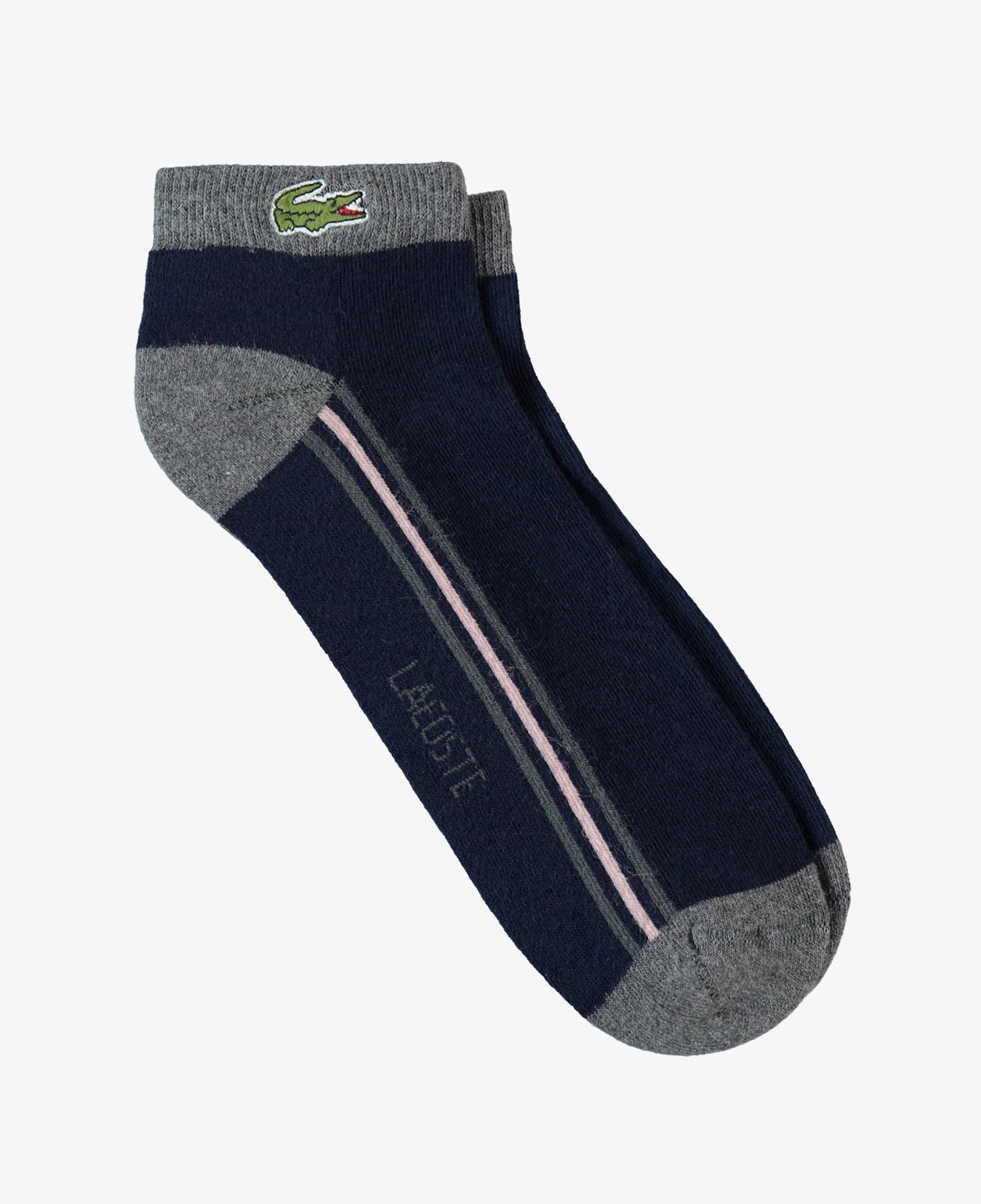 Lacoste Unisex Çizgili Lacivert Çorap