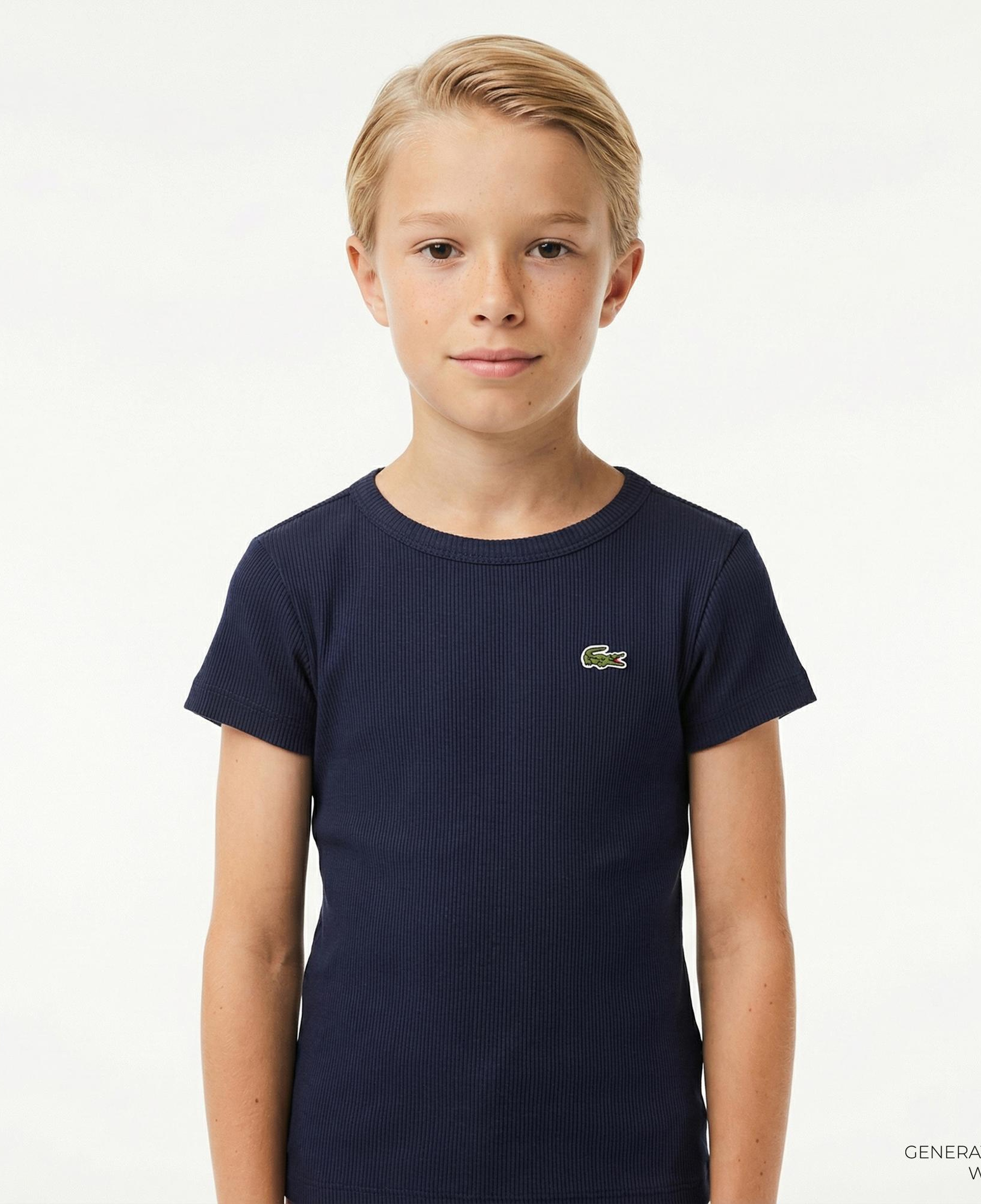 Lacoste Çocuk Bisiklet Yaka Lacivert T-Shirt