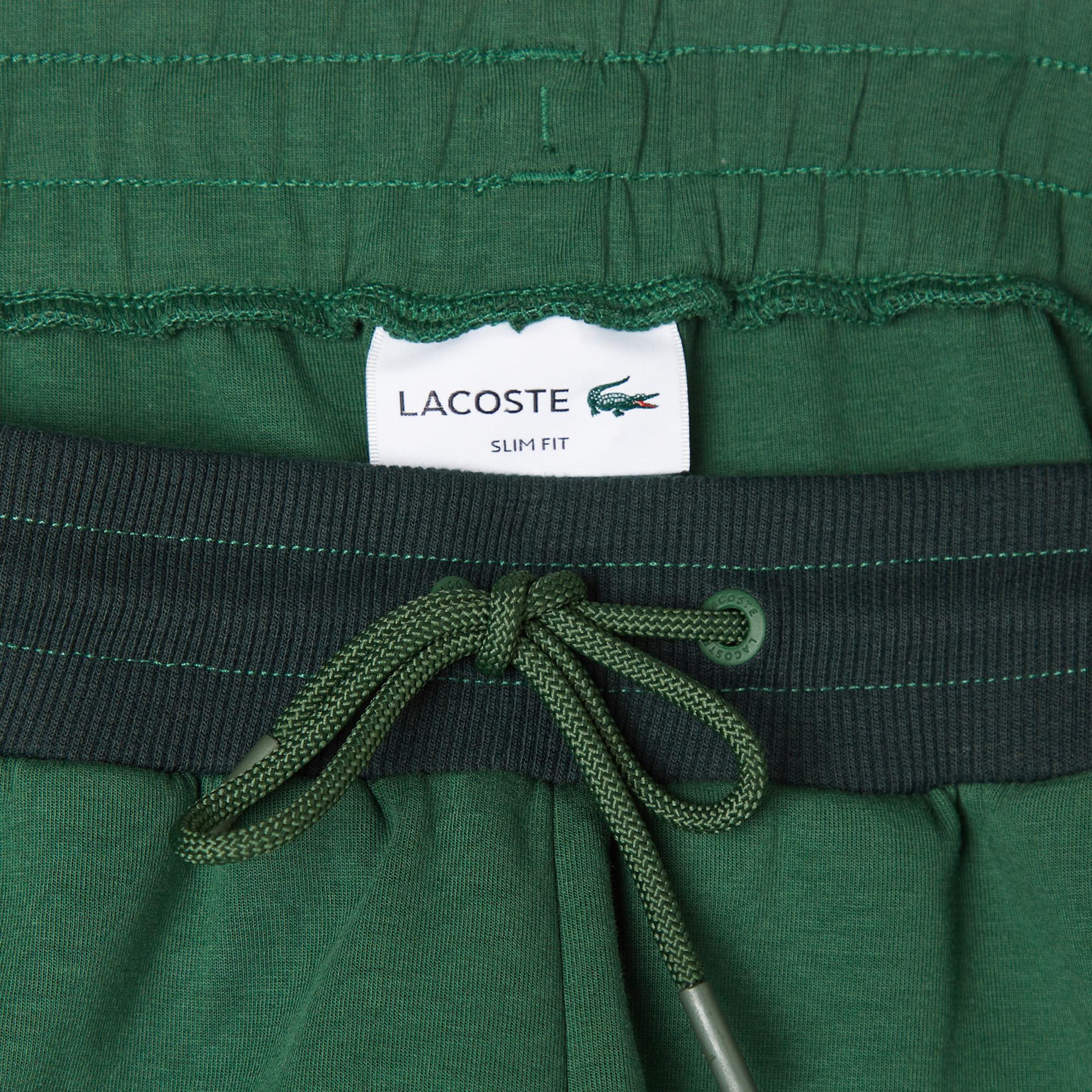 Lacoste Erkek Slim Fit Renk Bloklu Yeşil Eşofman Altı