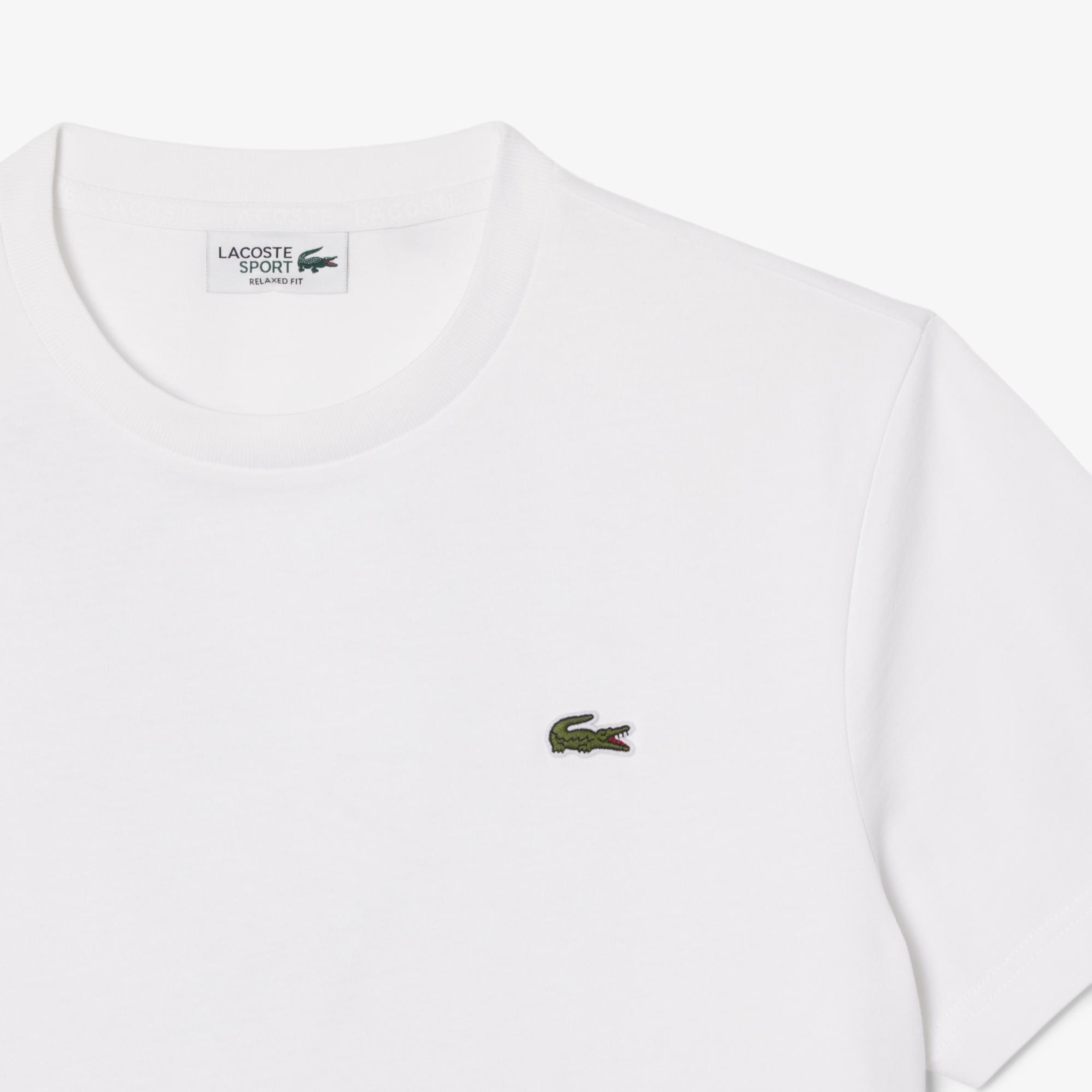 Lacoste x Rolex Paris Unisex Regular Fit Bisiklet Yaka Beyaz T-Shirt