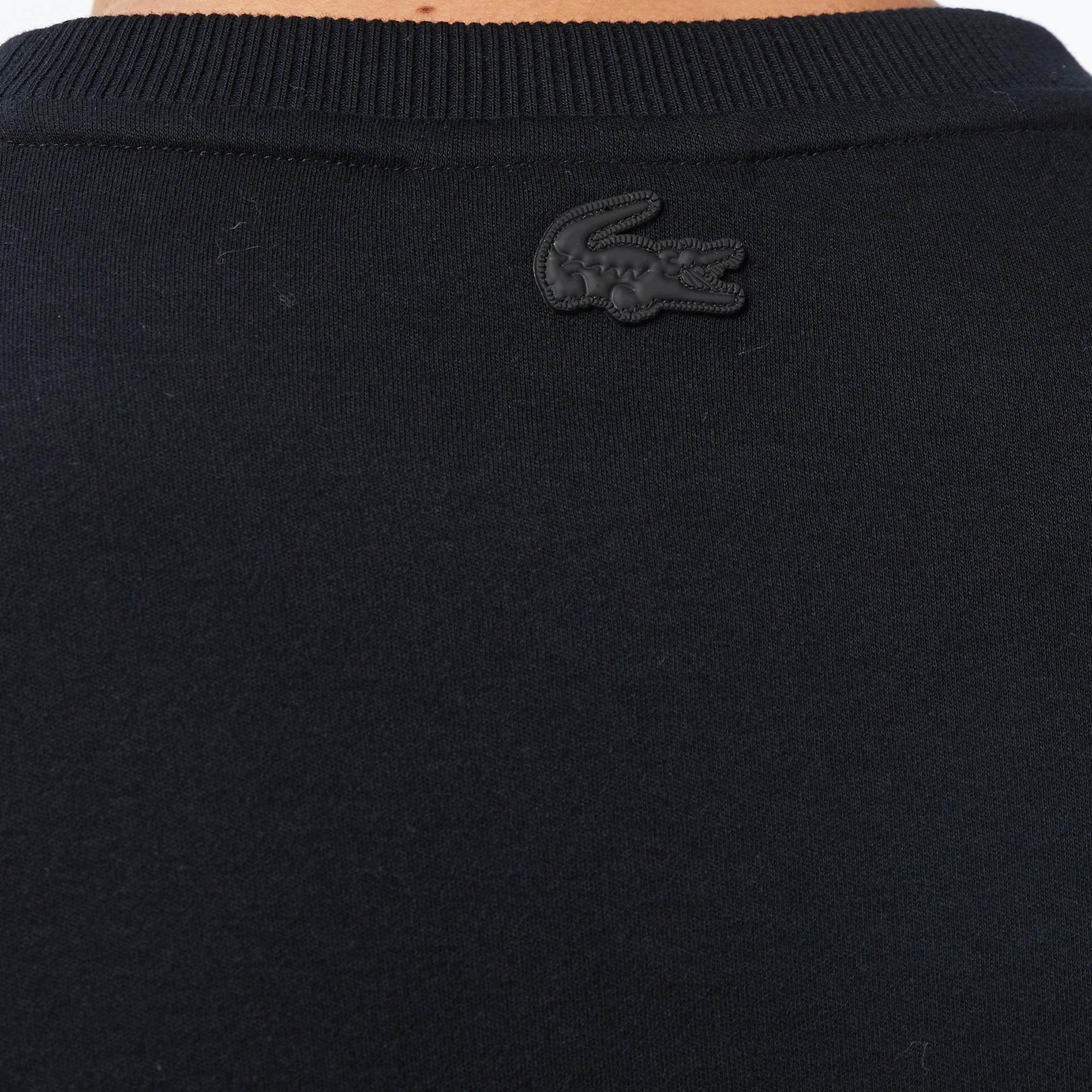 Lacoste Erkek Loose Fit Bisiklet Yaka Baskılı Siyah T-Shirt