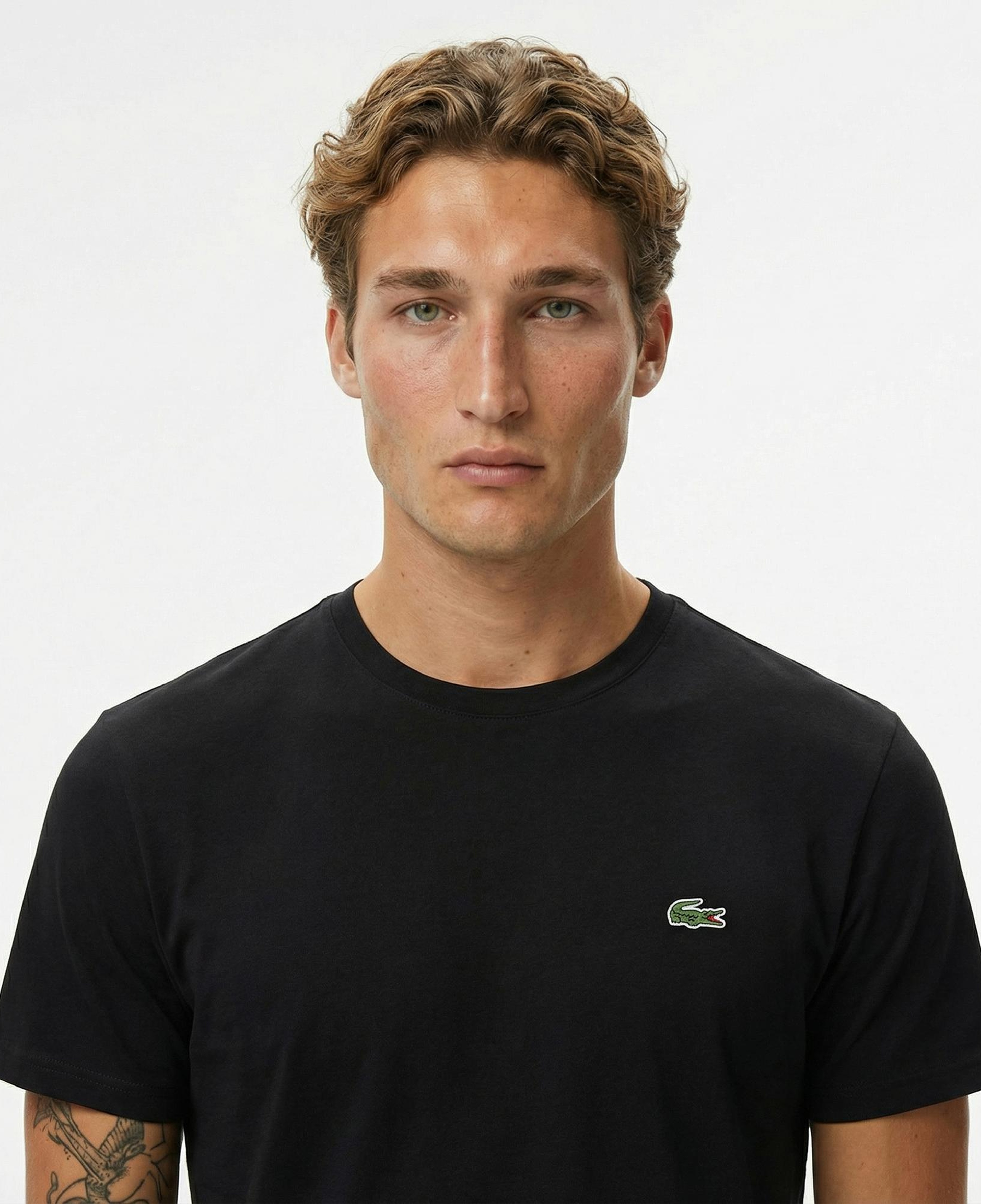 Lacoste Erkek Slim Fit Bisiklet Yaka Siyah T-Shirt