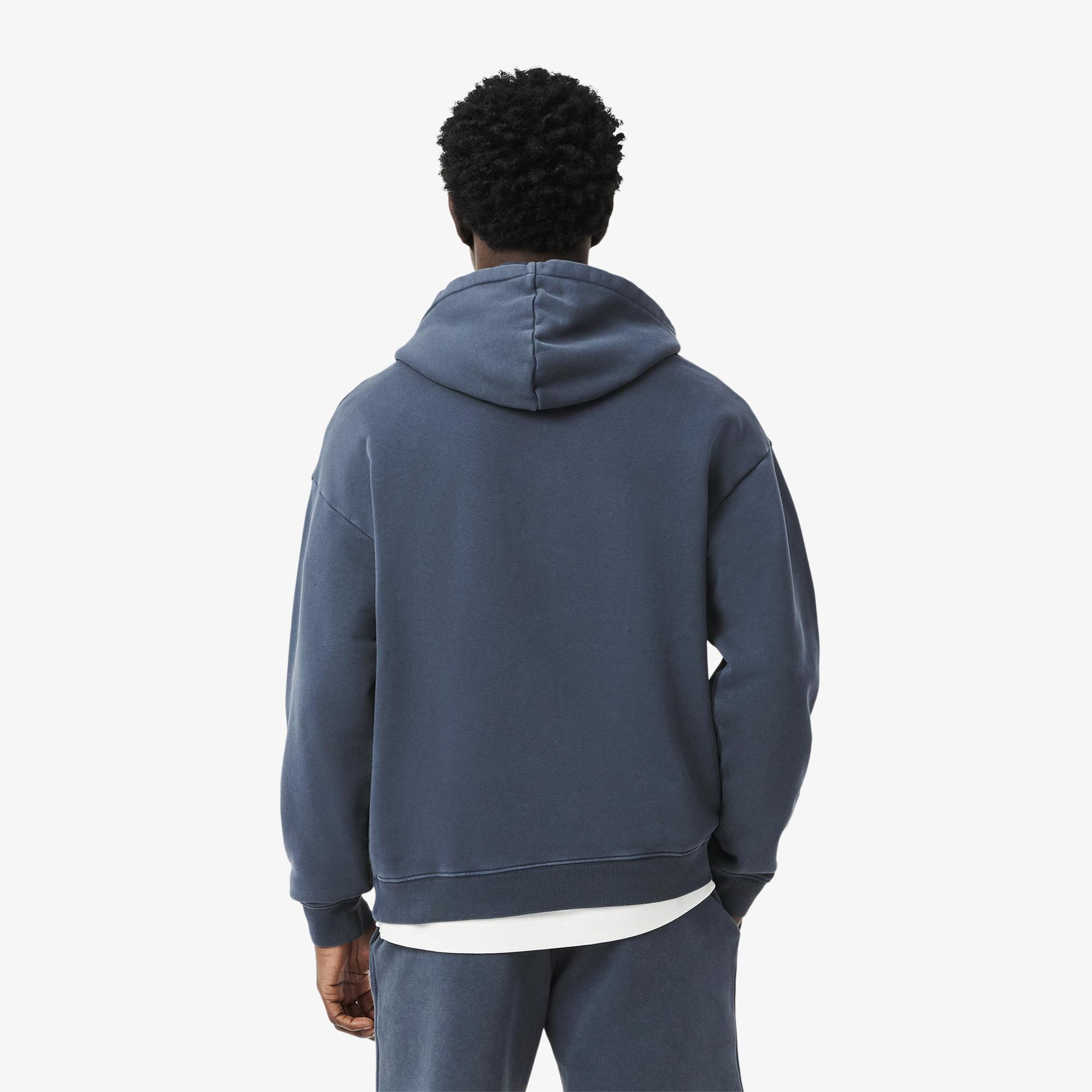Lacoste Erkek Loose Fit Kapüşonlu Lacivert Sweatshirt