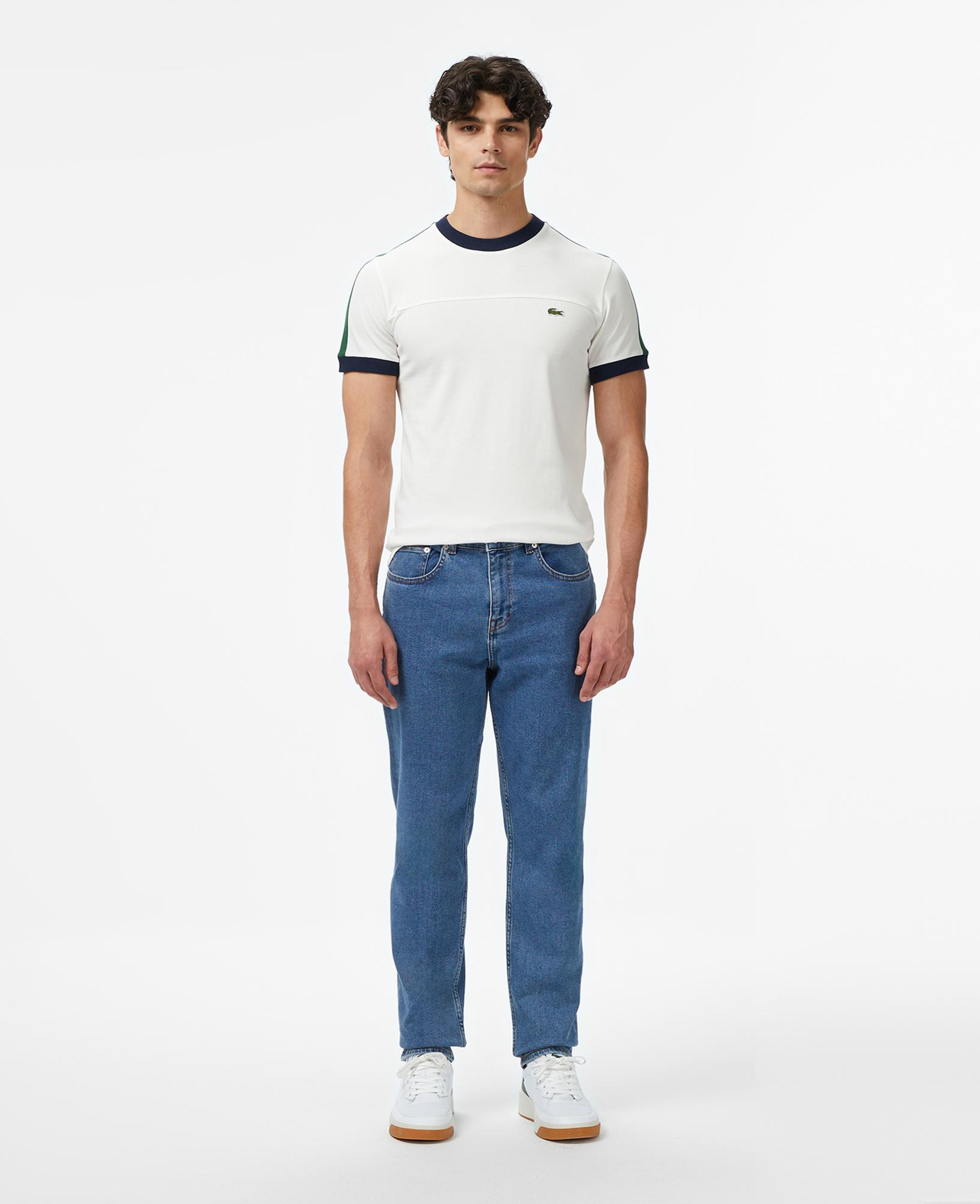 Lacoste Erkek Regular Fit Bisiklet Yaka Beyaz T-Shirt