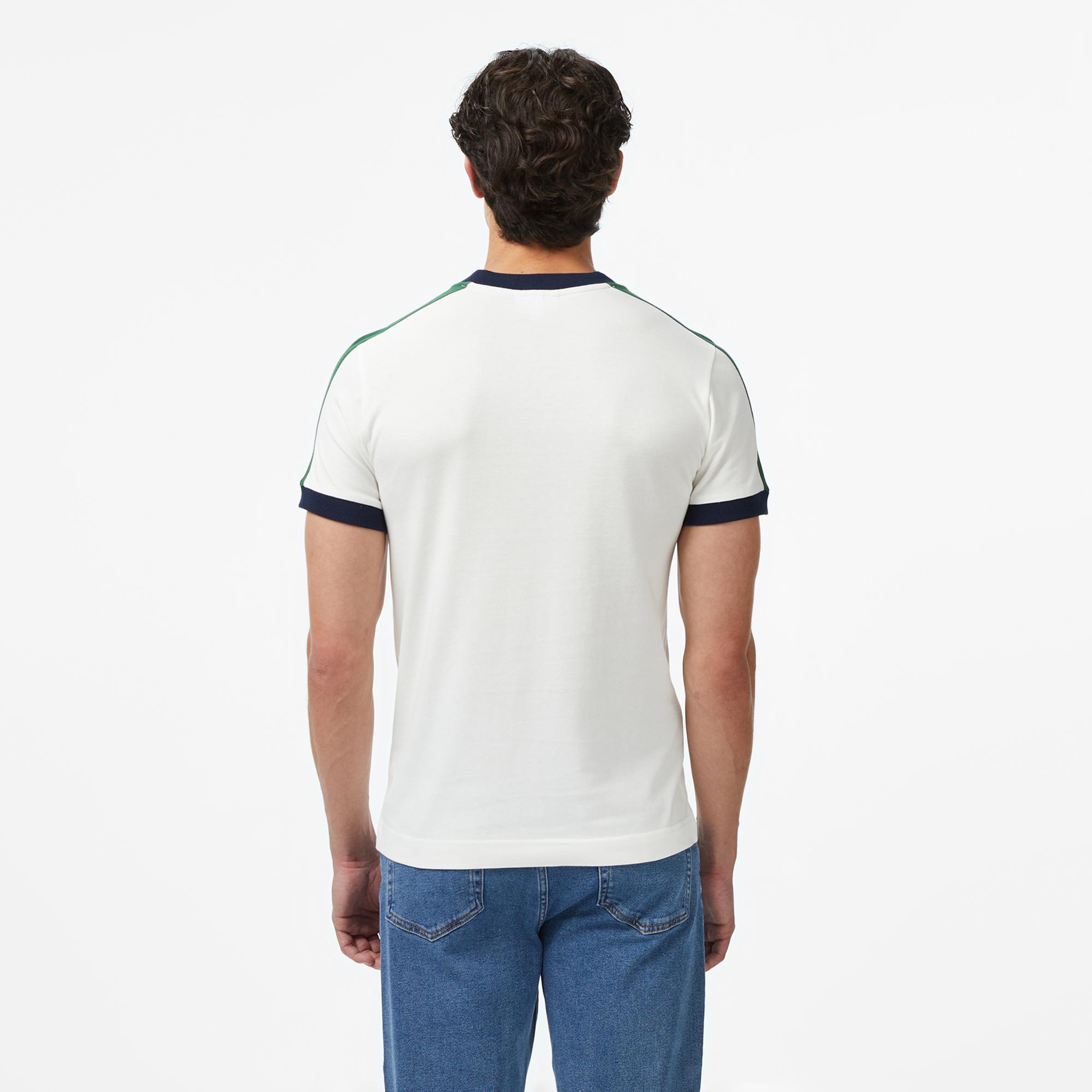 Lacoste Erkek Regular Fit Bisiklet Yaka Beyaz T-Shirt