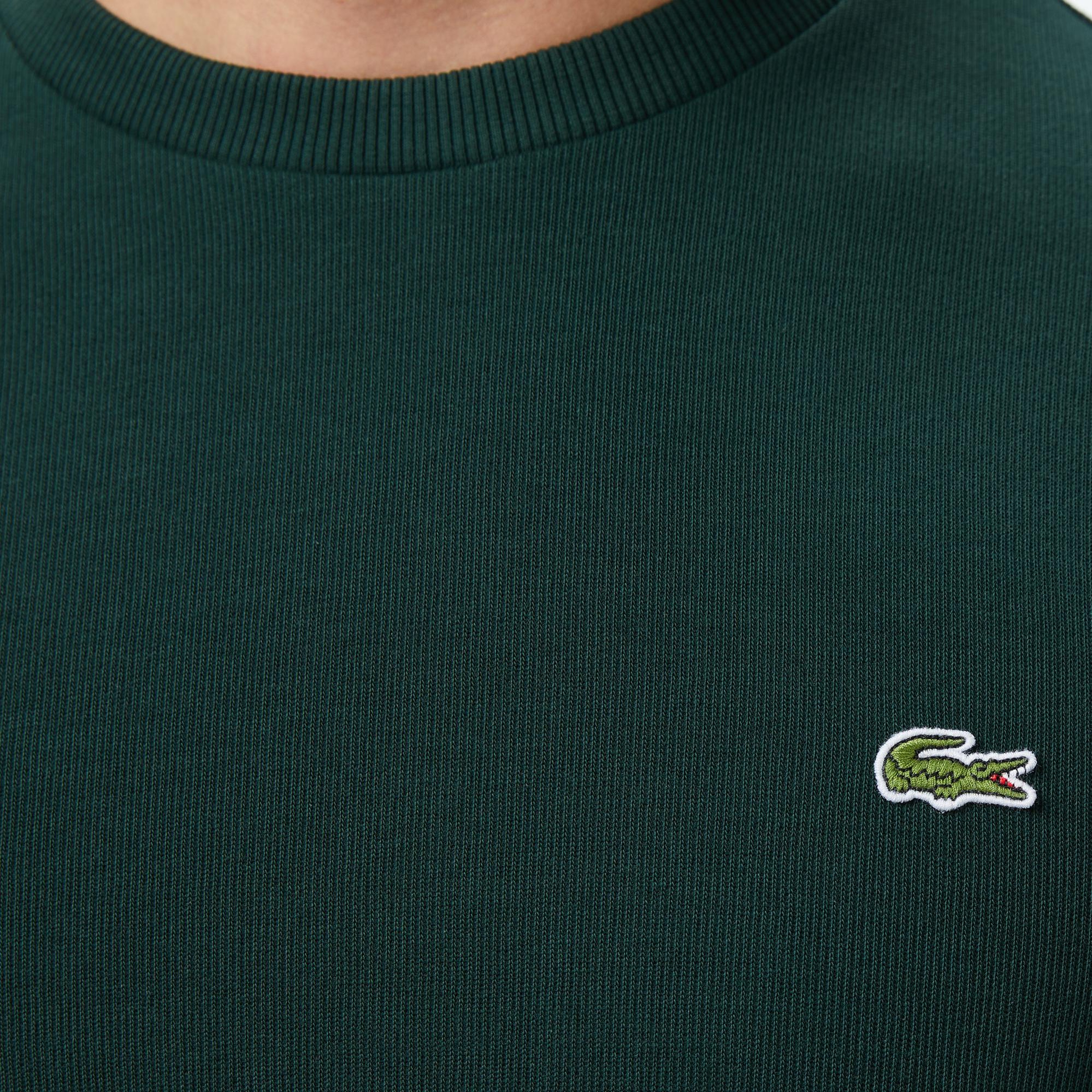 Lacoste Erkek Regular Fit Uzun Kollu Bisiklet Yaka Koyu Yeşil T-Shirt