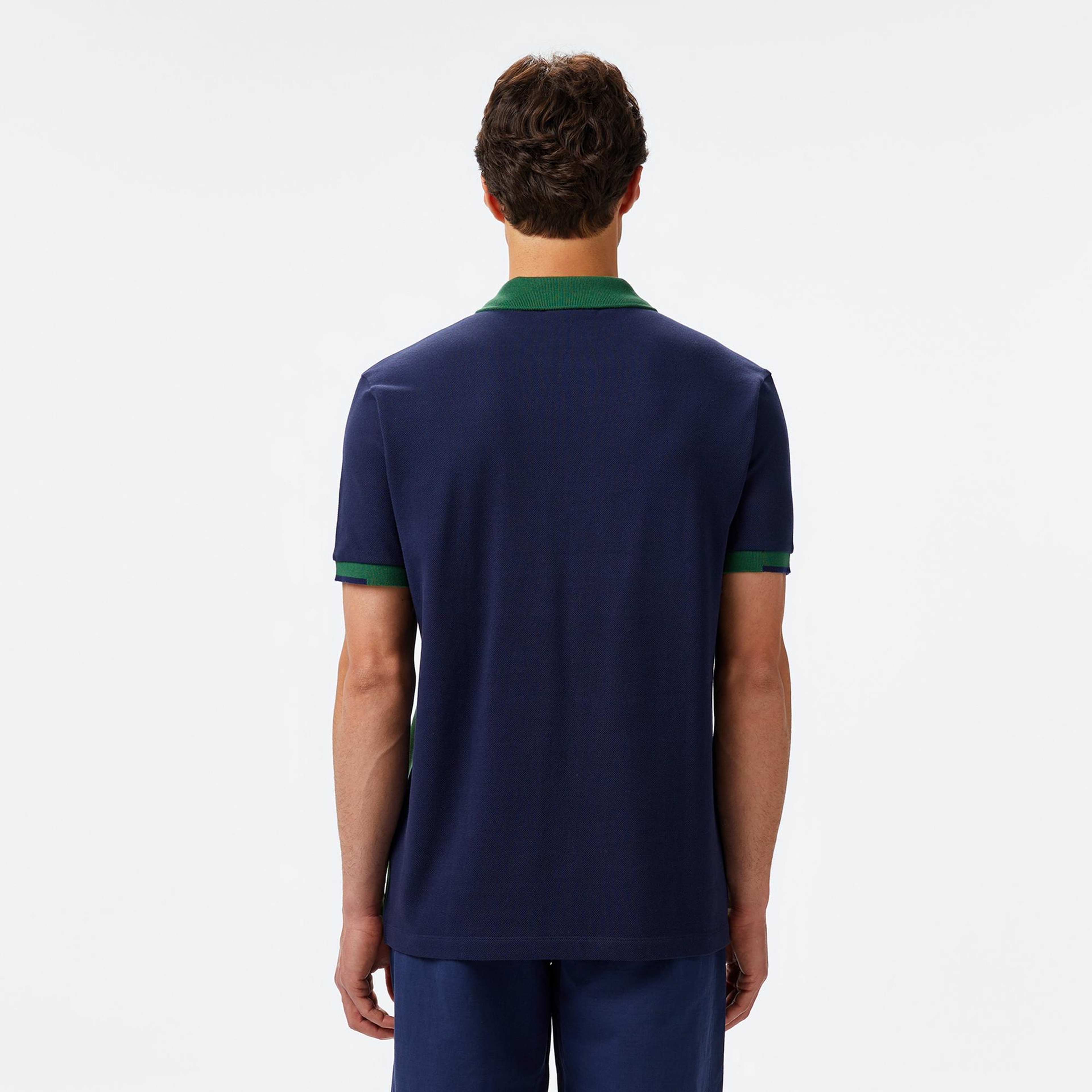 Lacoste Erkek Regular Fit Renk Bloklu Yeşil Polo