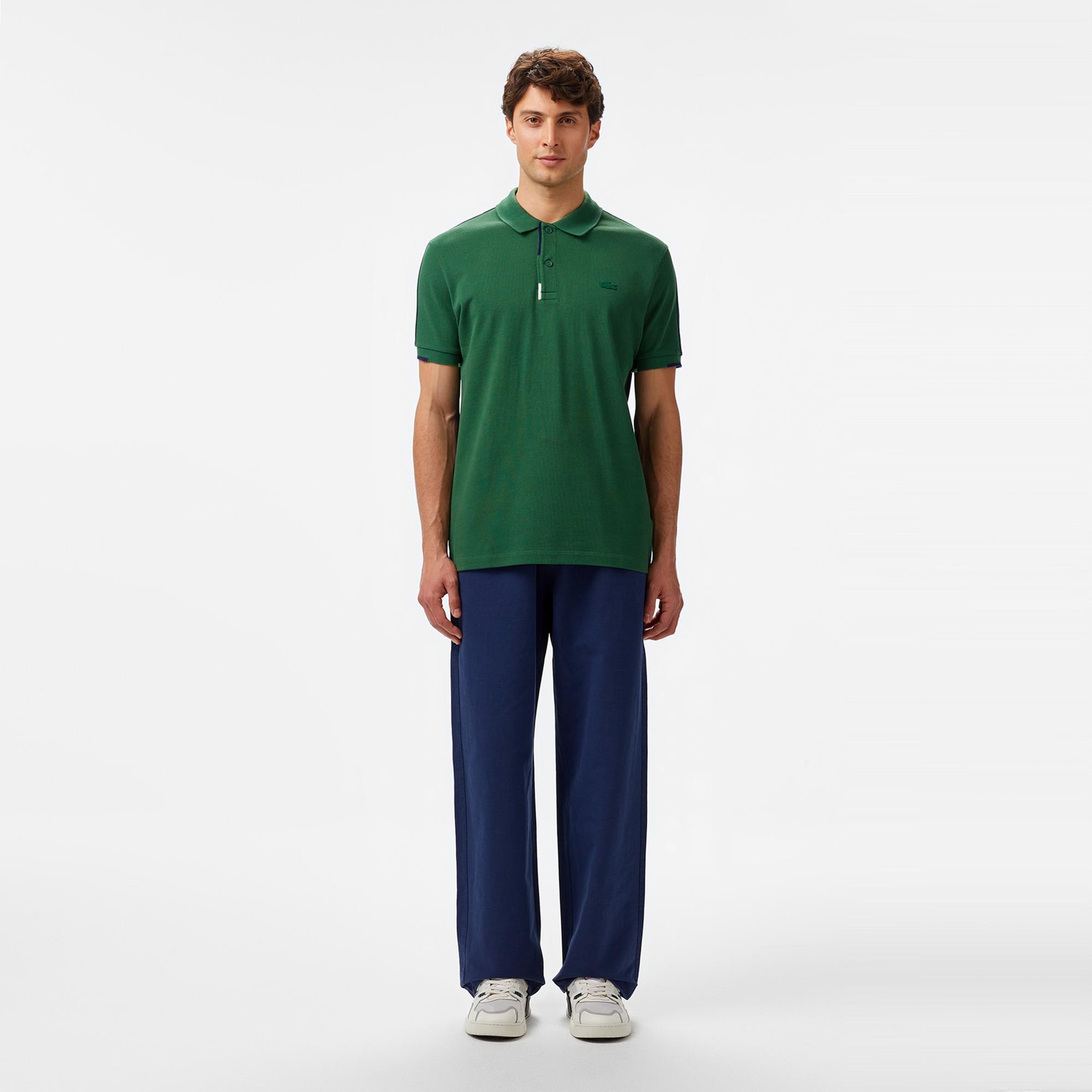Lacoste Erkek Regular Fit Renk Bloklu Yeşil Polo