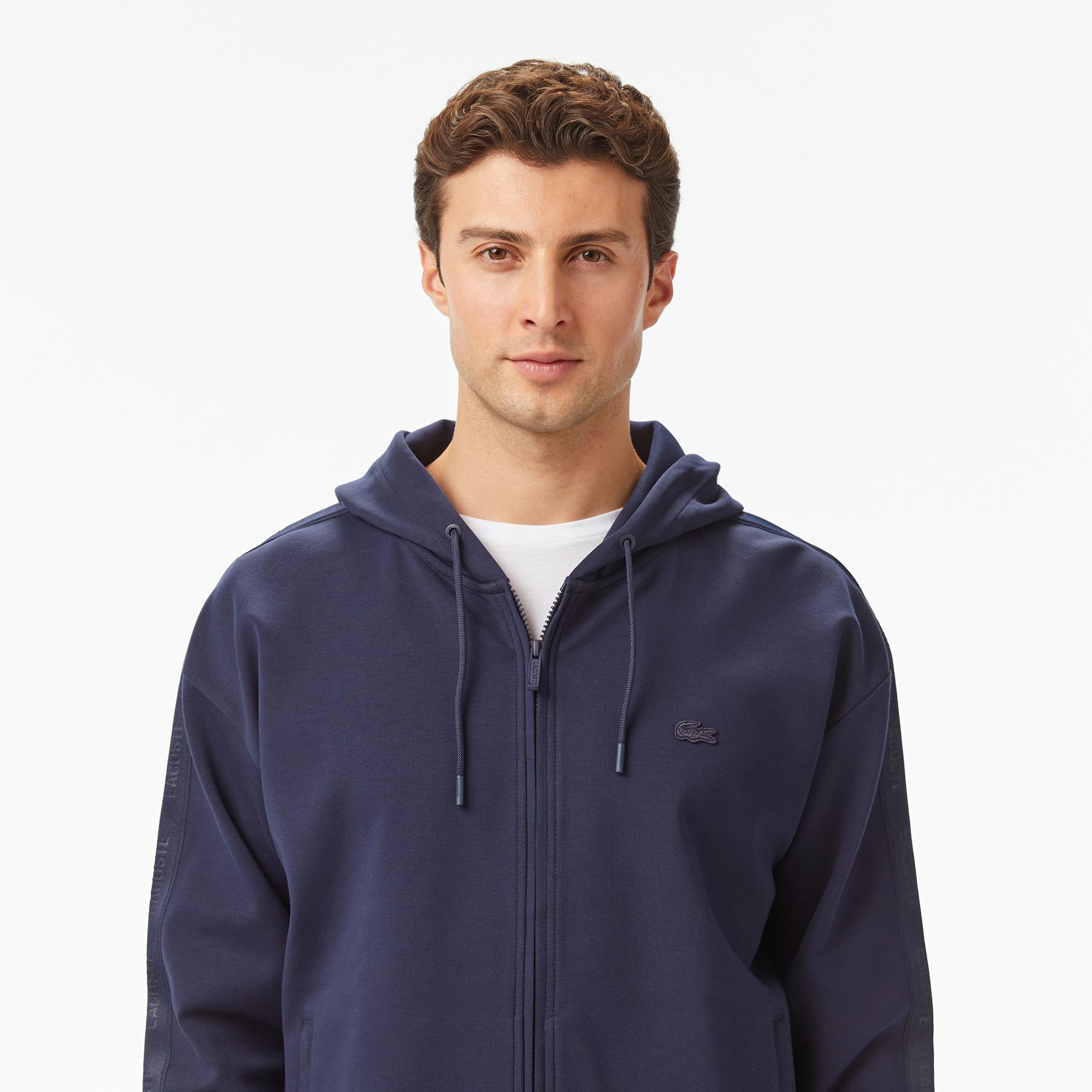 Lacoste Erkek Relaxed Fit Kapüşonlu Lacivert Sweatshirt