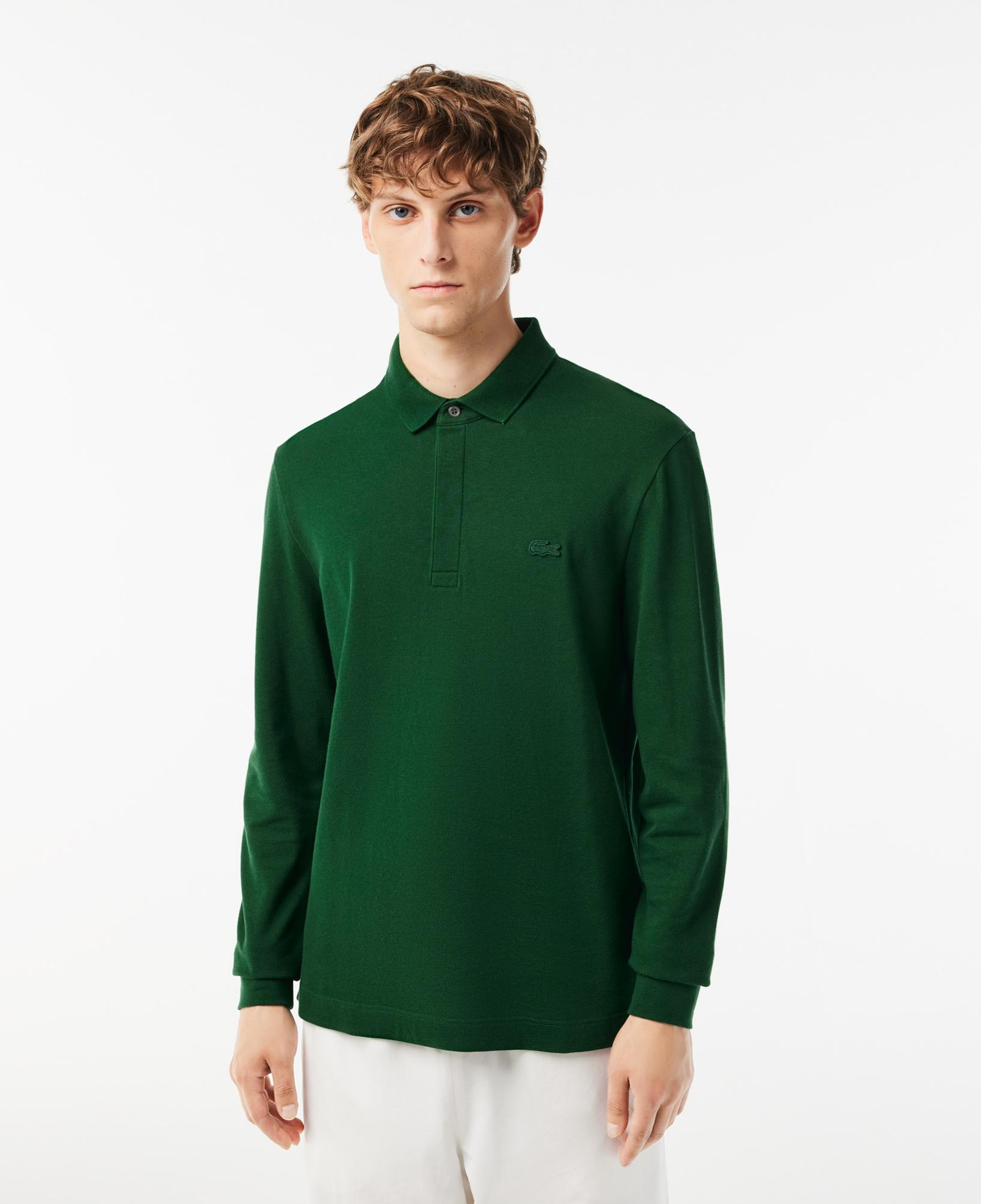 Lacoste Paris Erkek Regular Fit Uzun Kollu Haki Polo