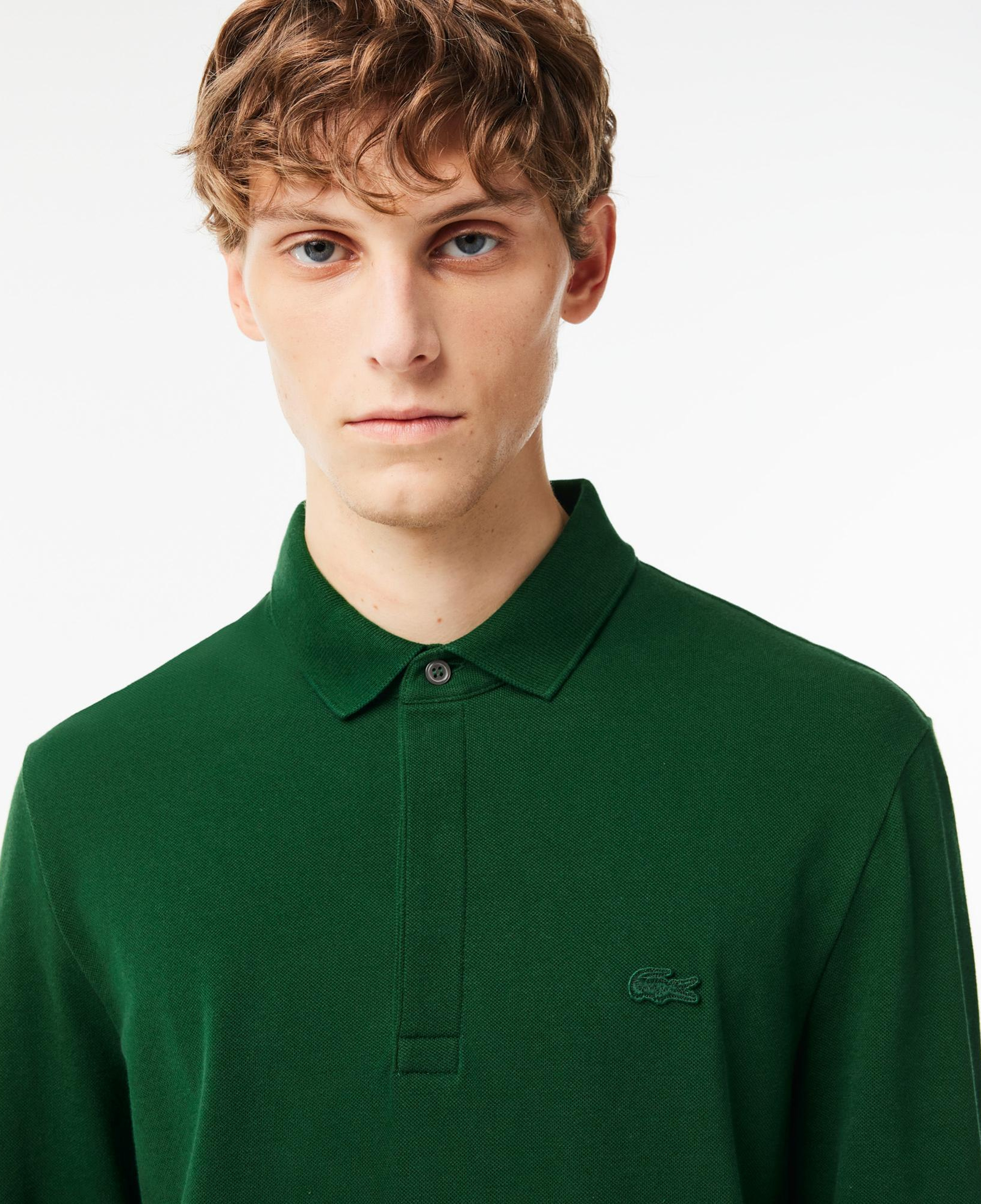 Lacoste Paris Erkek Regular Fit Uzun Kollu Haki Polo