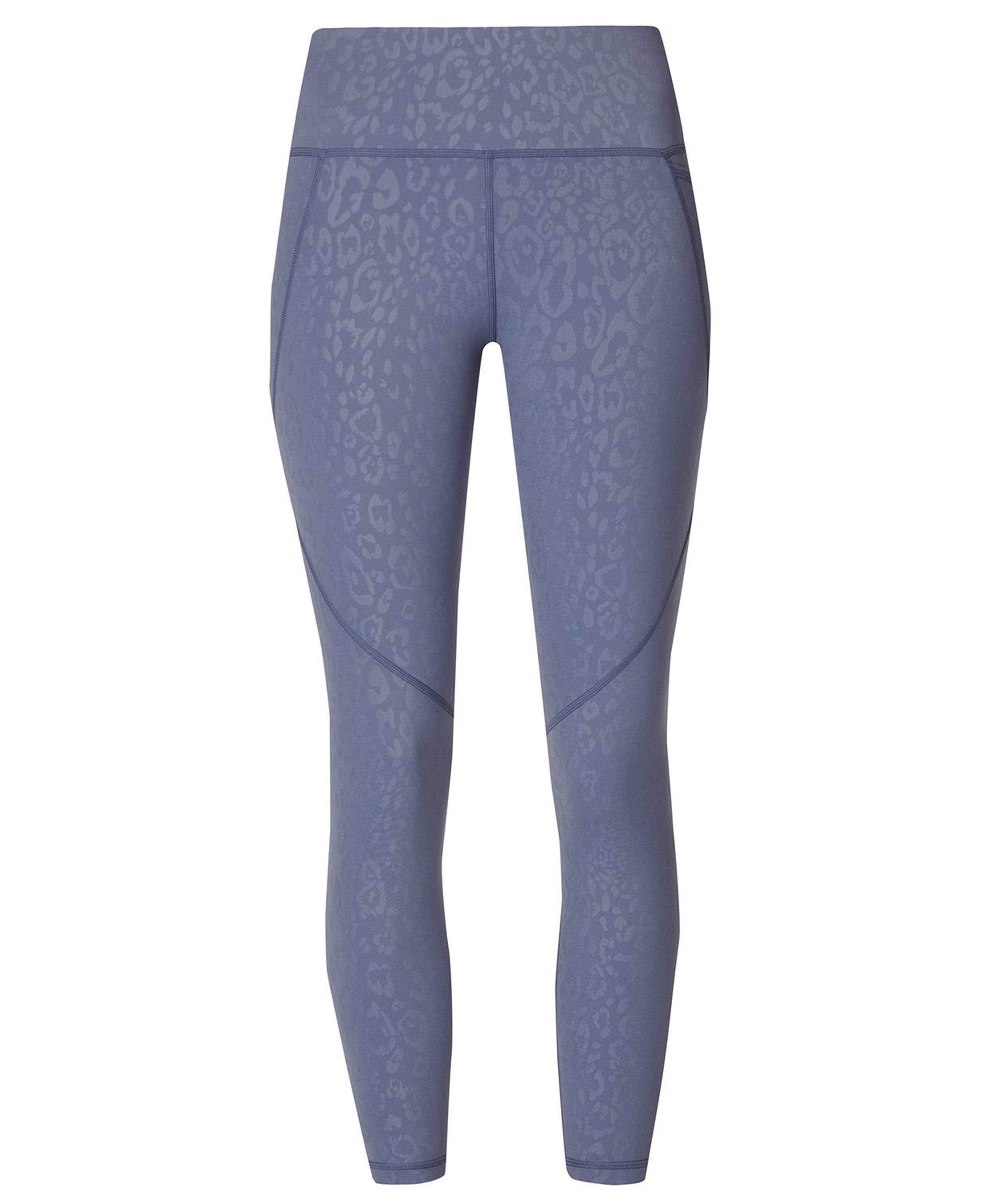 Sweaty Betty Power 7/8 Emboss Workout Legging Kadın Mavi Fitness Tayt