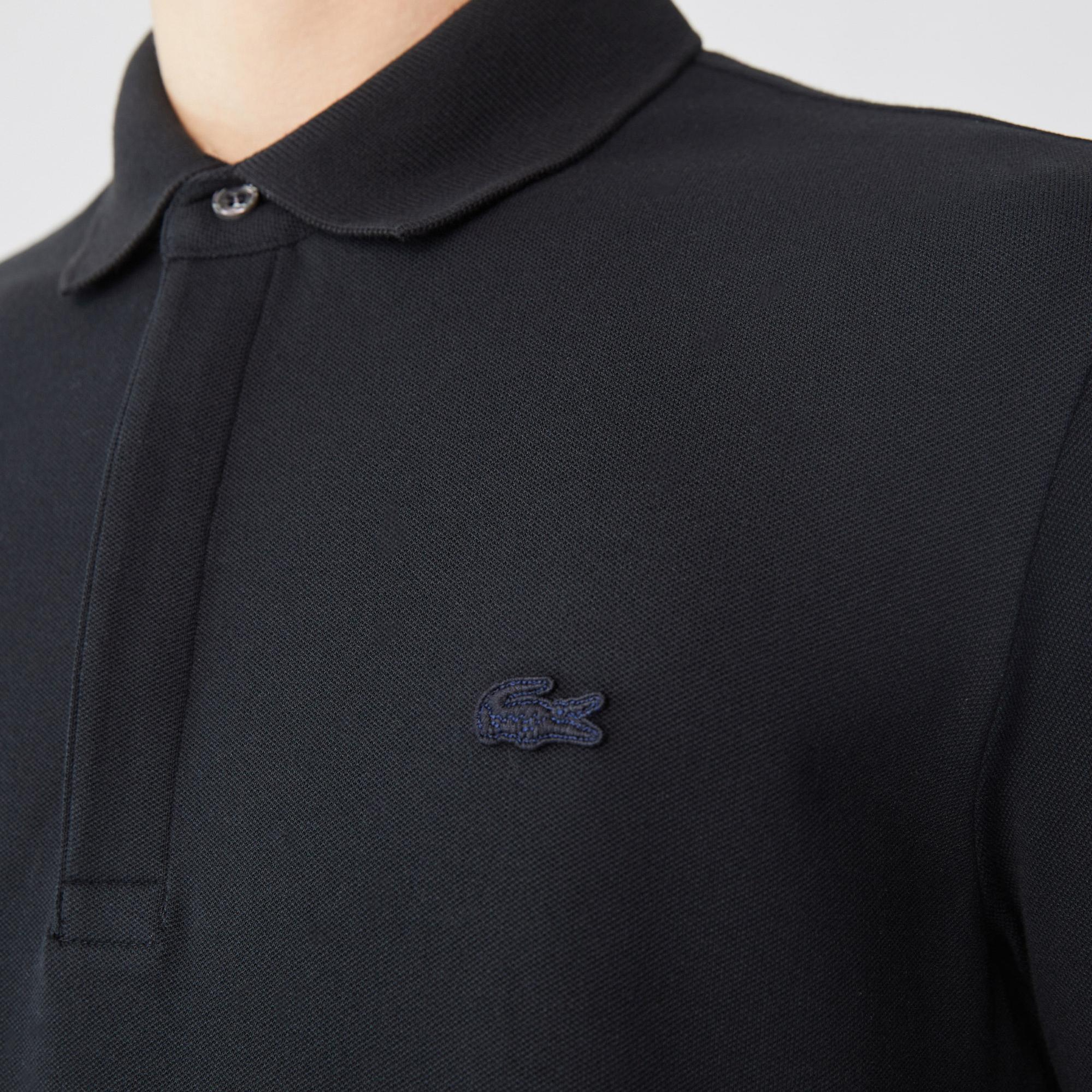 Lacoste Paris Erkek Regular Fit Uzun Kollu Siyah Polo