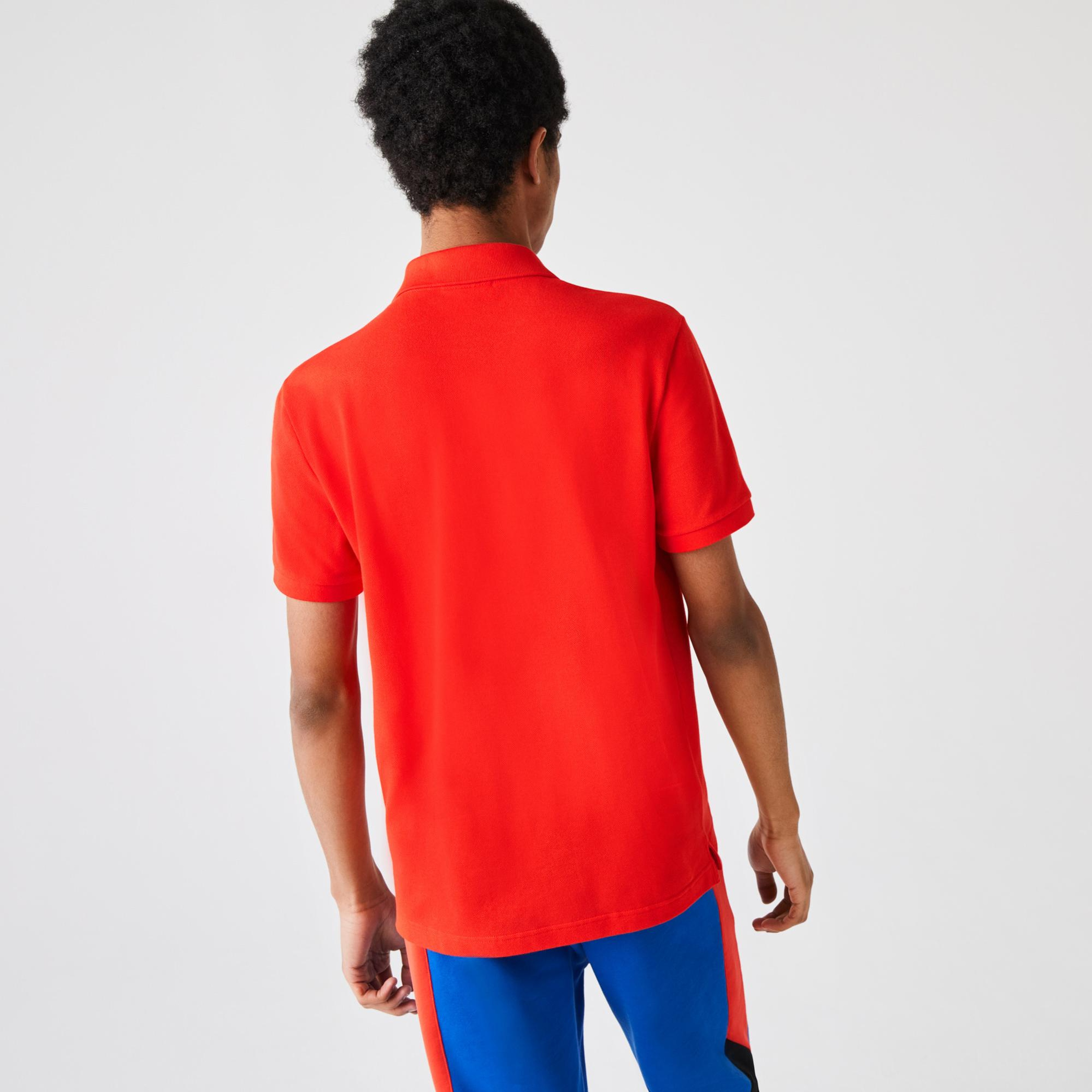 L.12.12 Erkek Slim Fit Kırmızı Polo