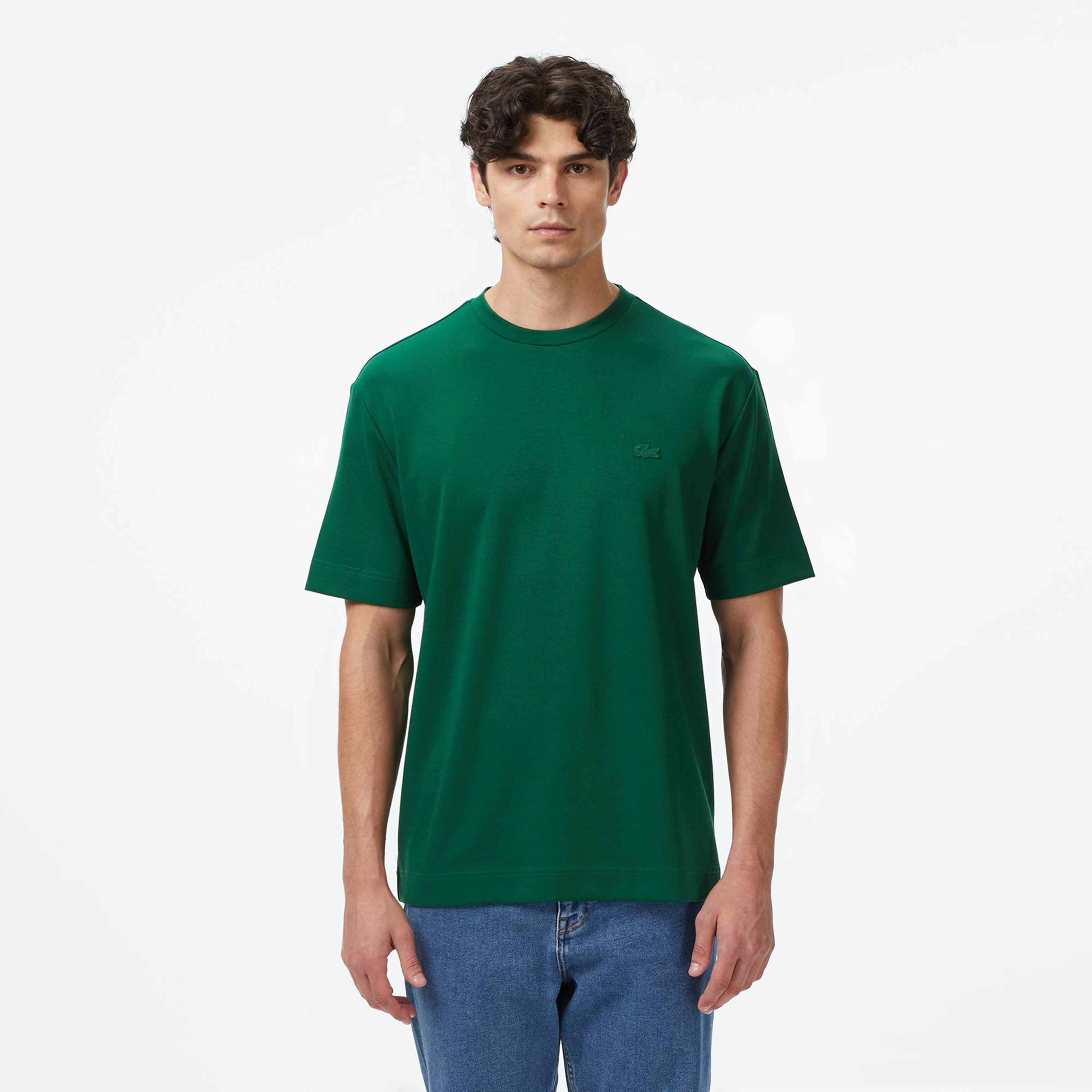 Lacoste Erkek Oversize Fit Bisiklet Yaka Yeşil T-Shirt