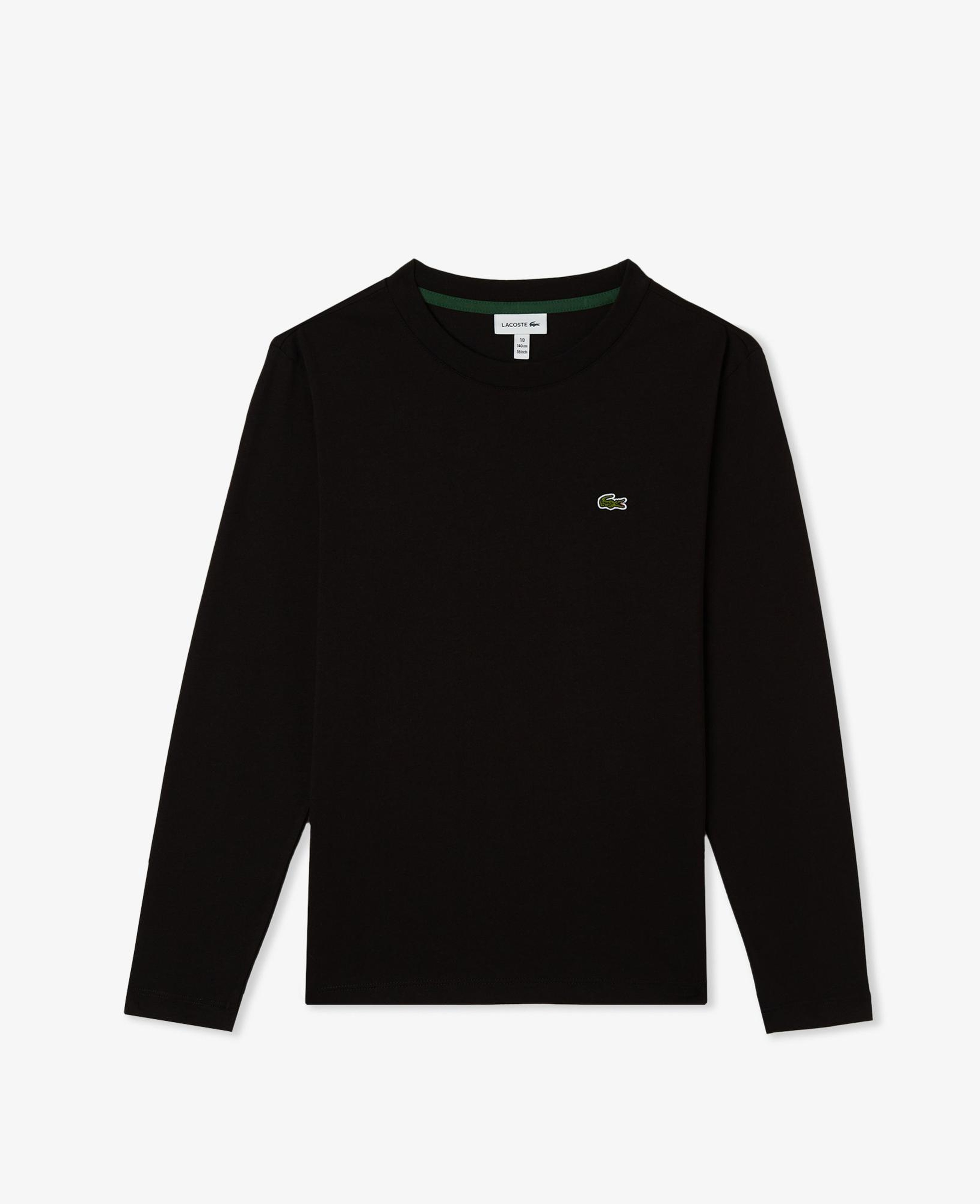 Lacoste Çocuk Uzun Kollu Bisiklet Yaka Siyah T-Shirt