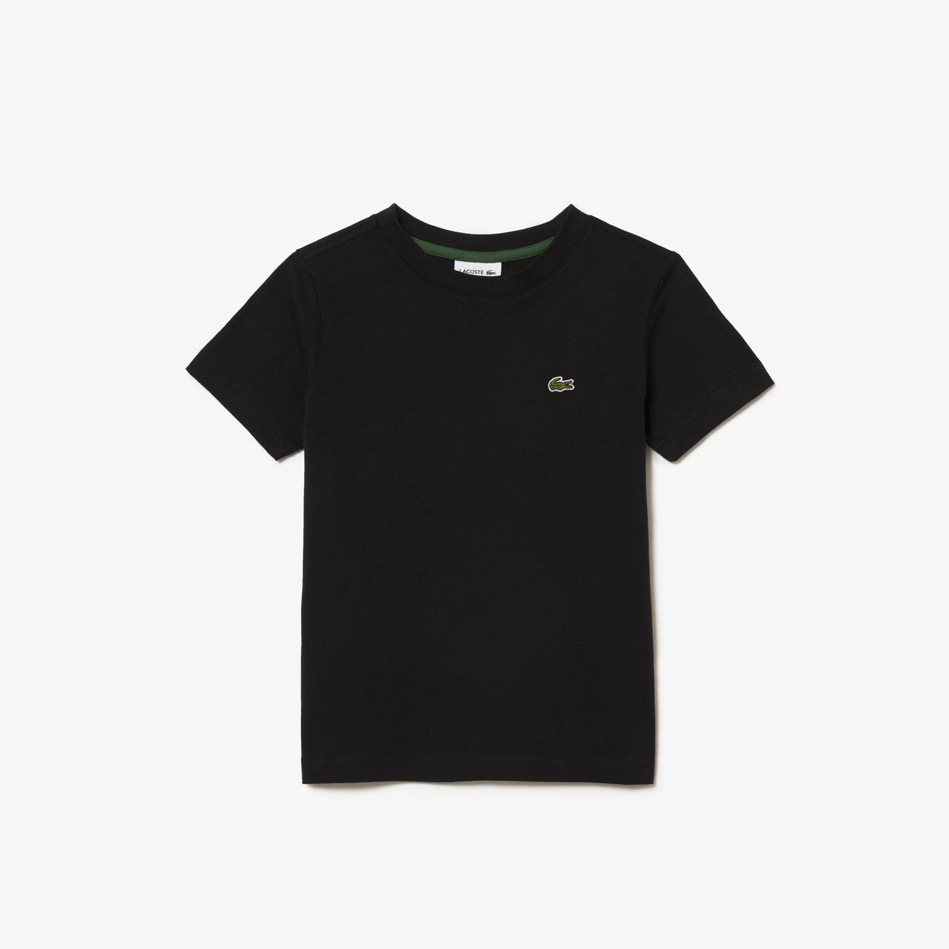 Lacoste Çocuk Bisiklet Yaka Siyah T-Shirt