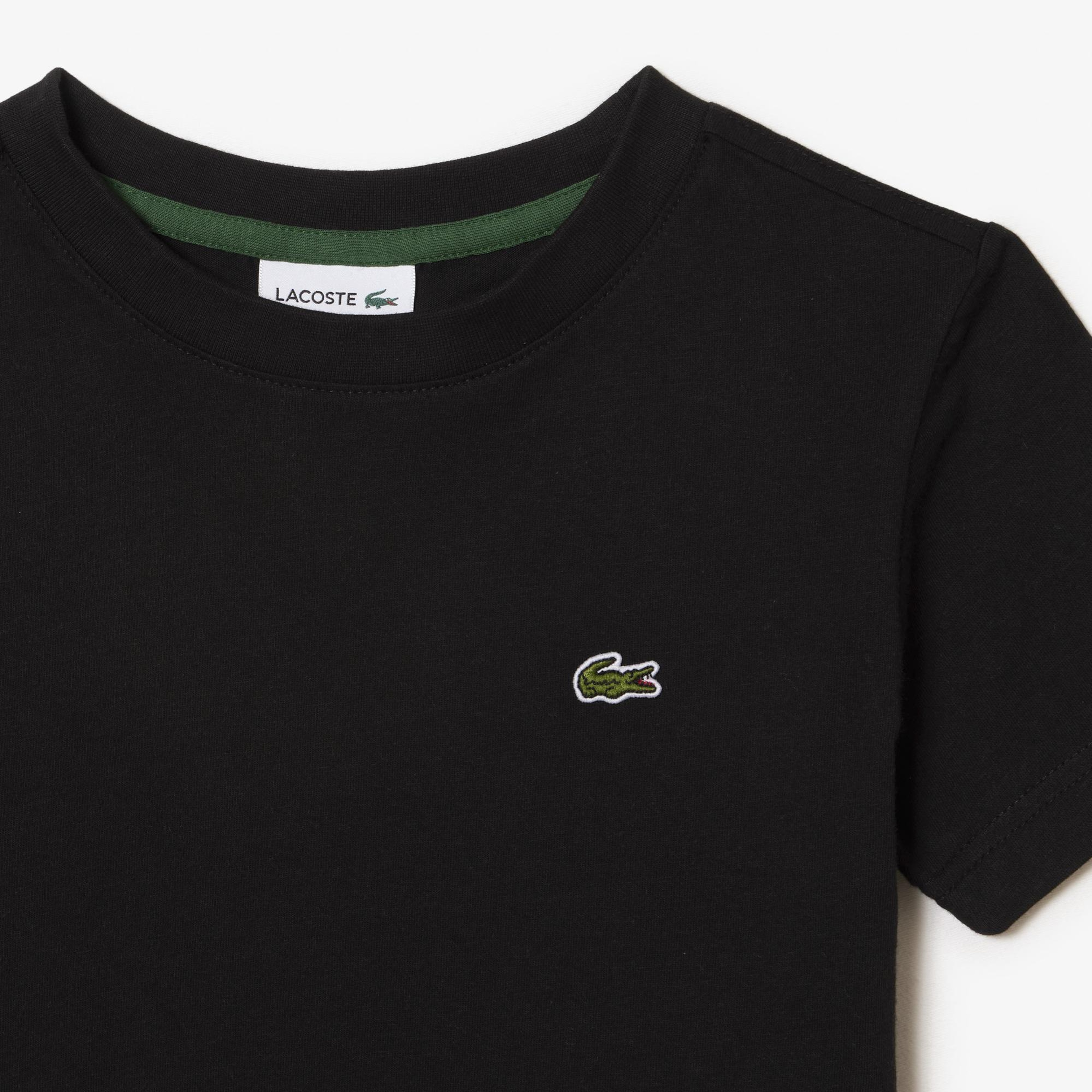 Lacoste Çocuk Bisiklet Yaka Siyah T-Shirt