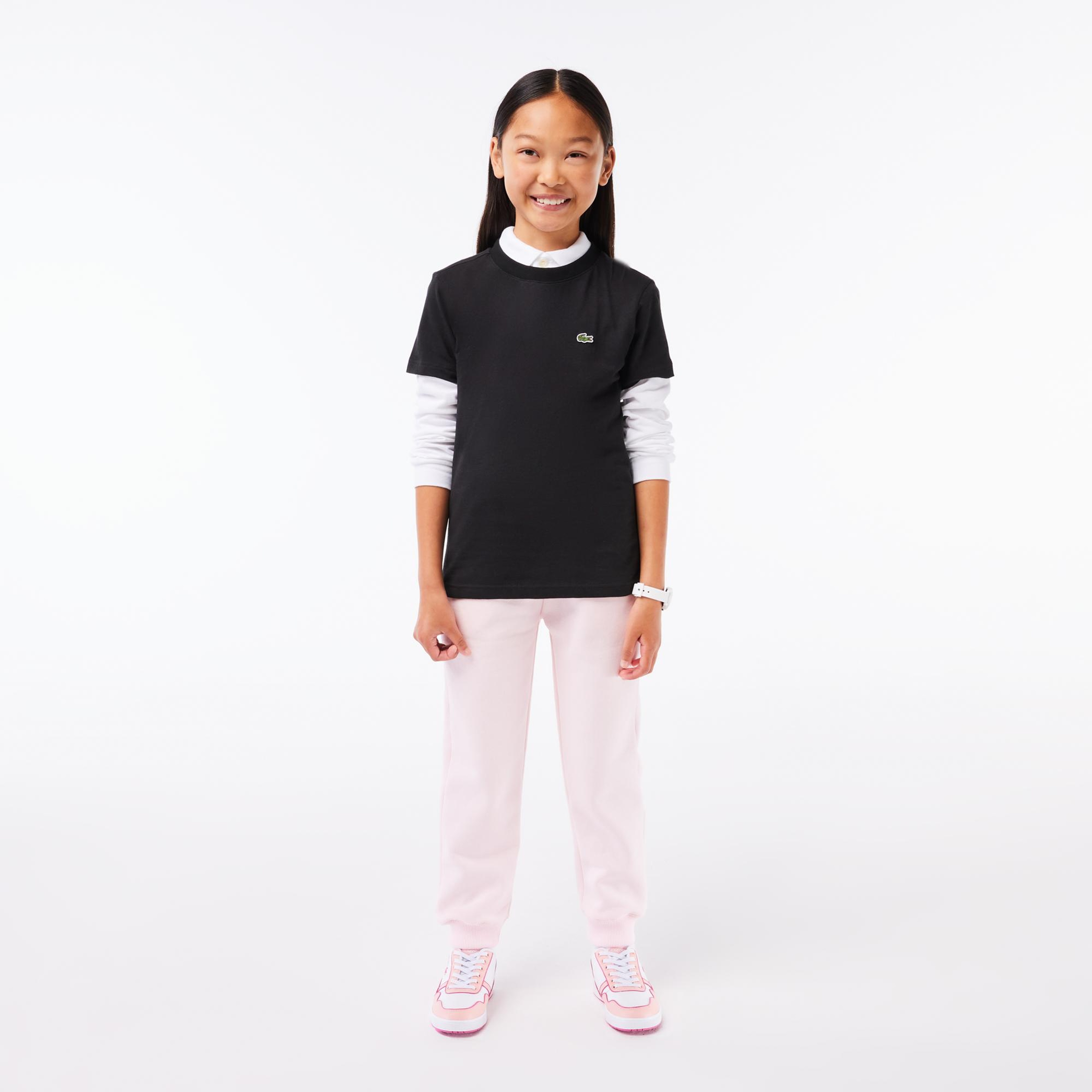 Lacoste Çocuk Bisiklet Yaka Siyah T-Shirt