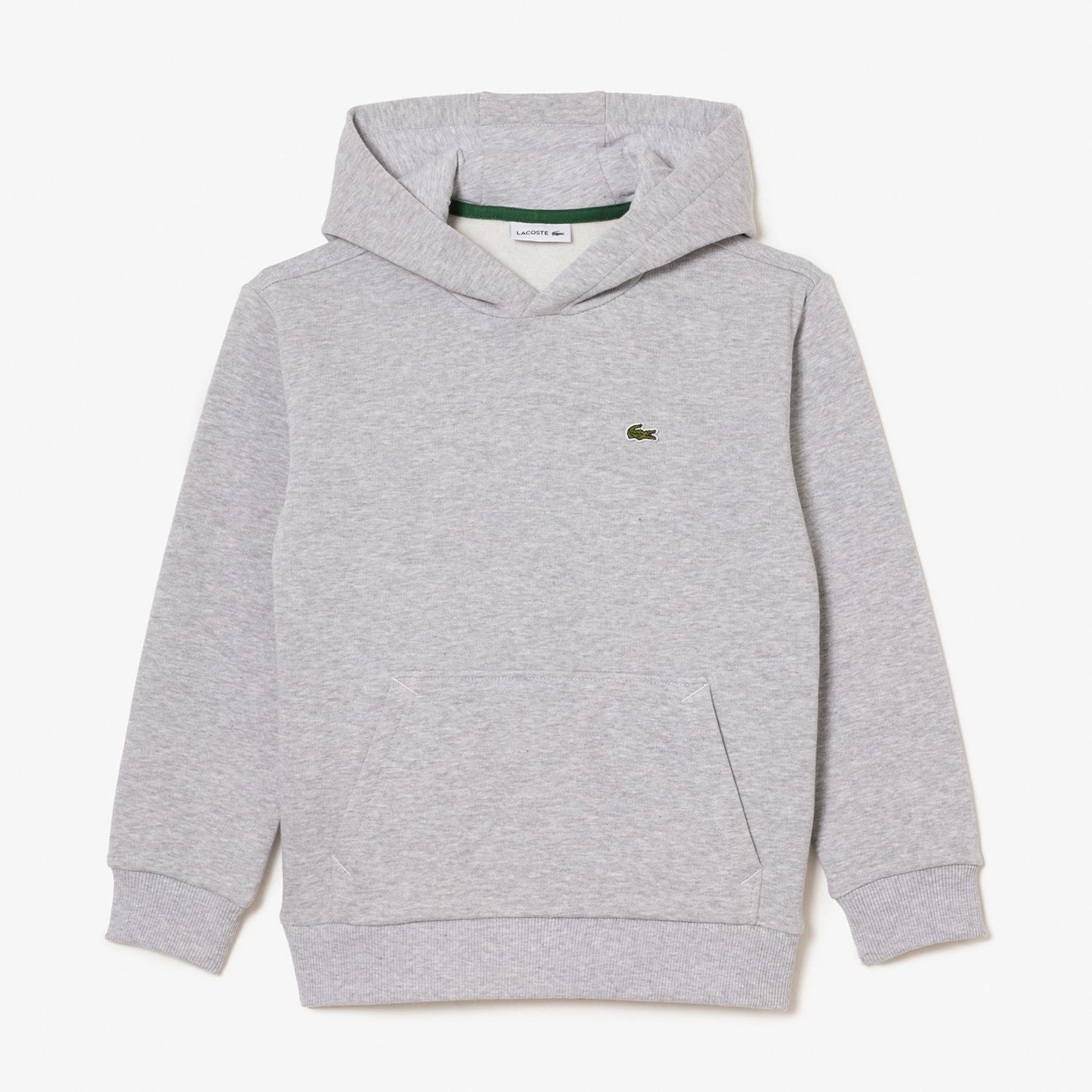 Lacoste Çocuk Kapüşonlu Gri Sweatshirt