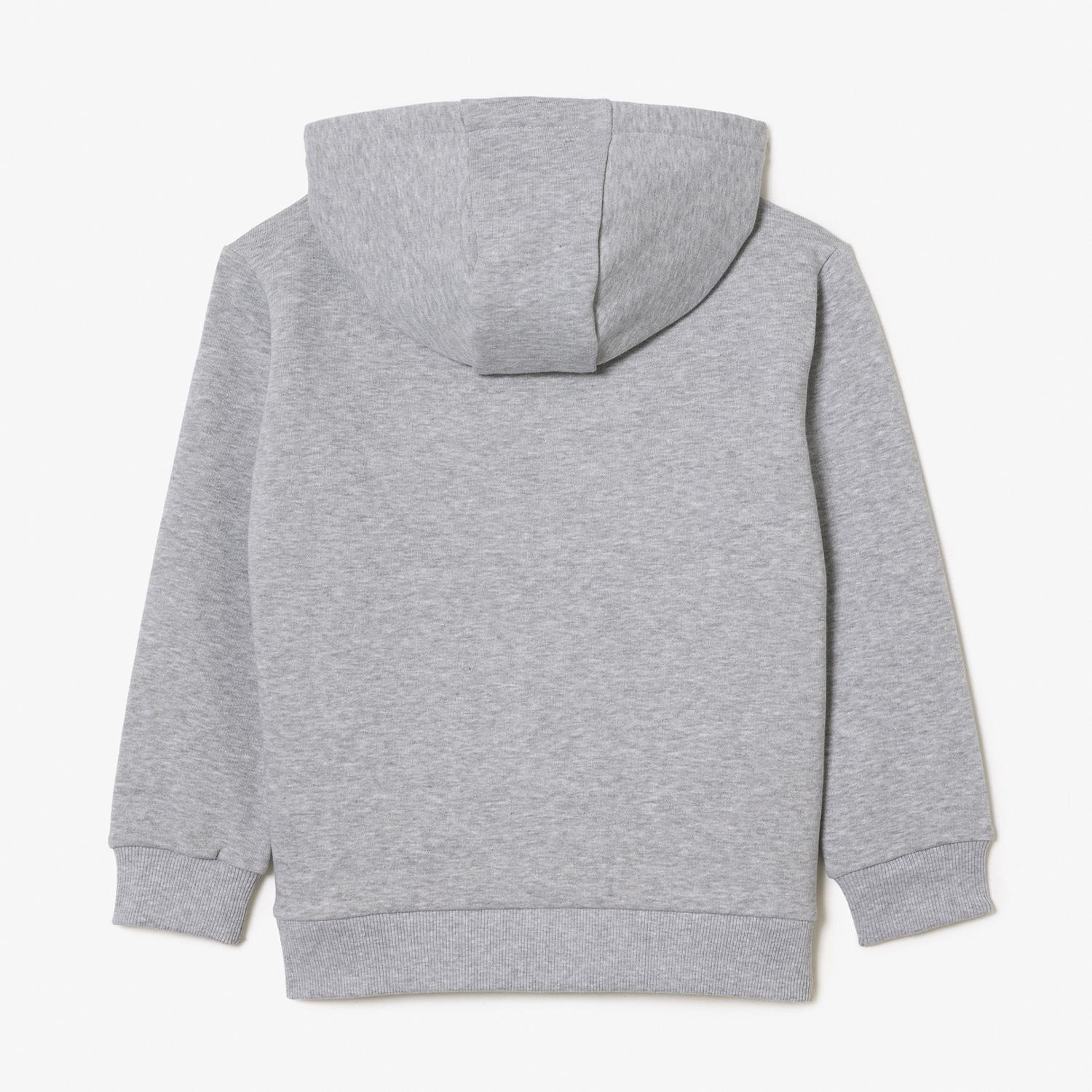 Lacoste Çocuk Kapüşonlu Gri Sweatshirt
