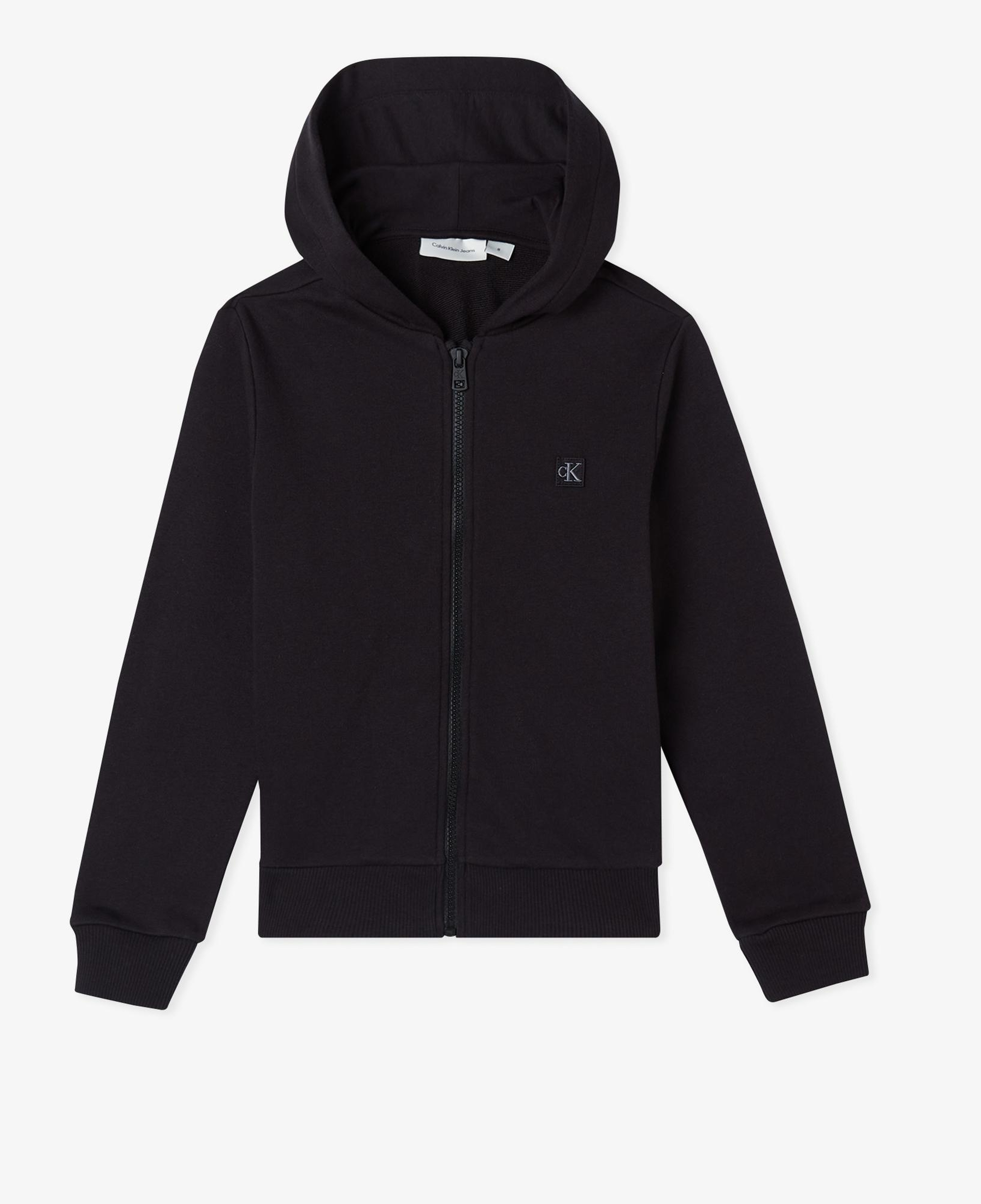 Calvin Klein Mini Badge Zip Through Çocuk Siyah Sweatshirt