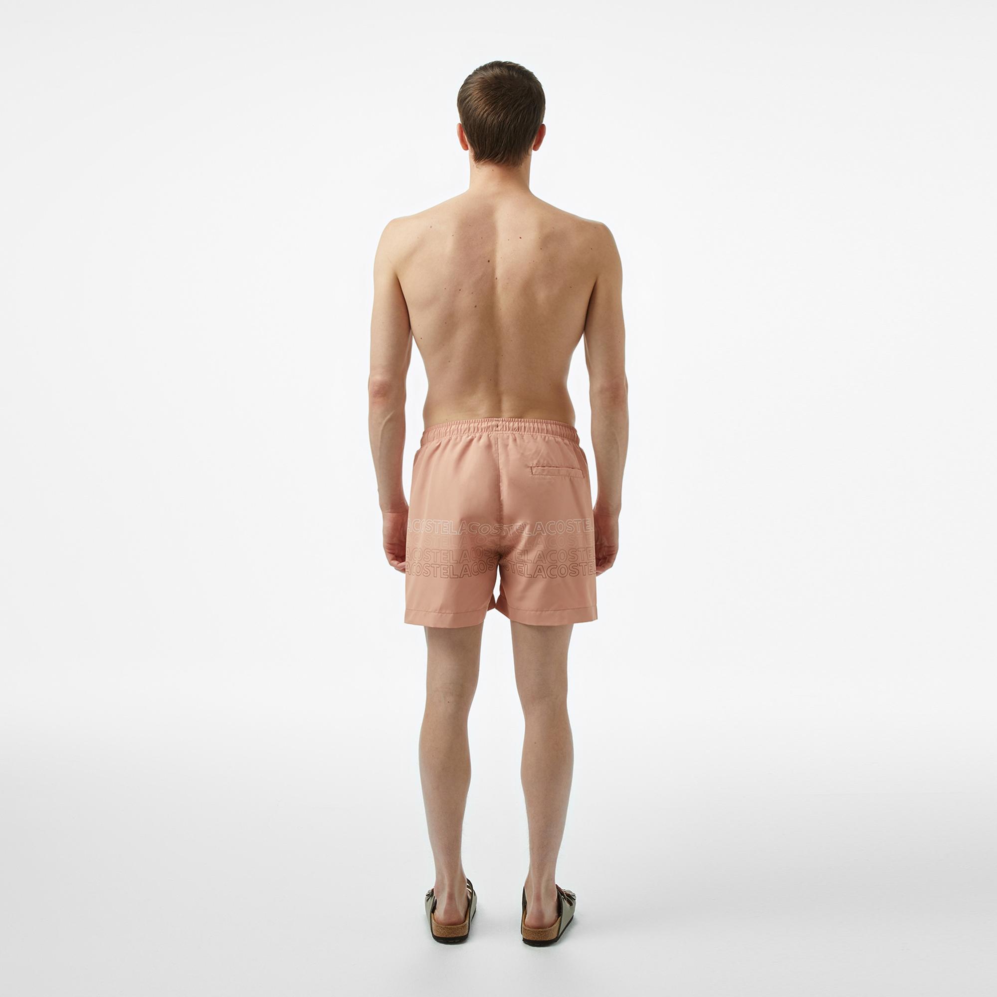 Lacoste Erkek Regular Fit Baskılı Bej Mayo