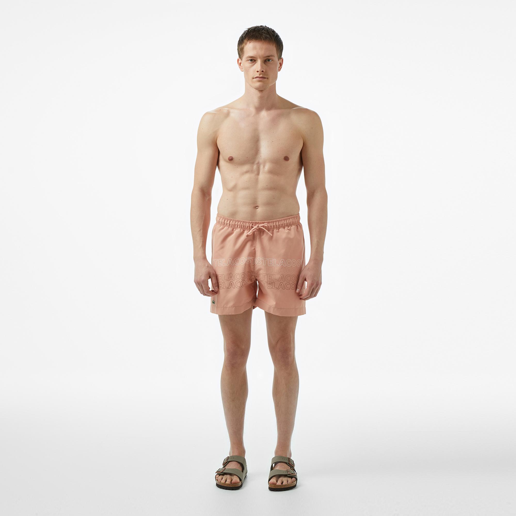 Lacoste Erkek Regular Fit Baskılı Bej Mayo