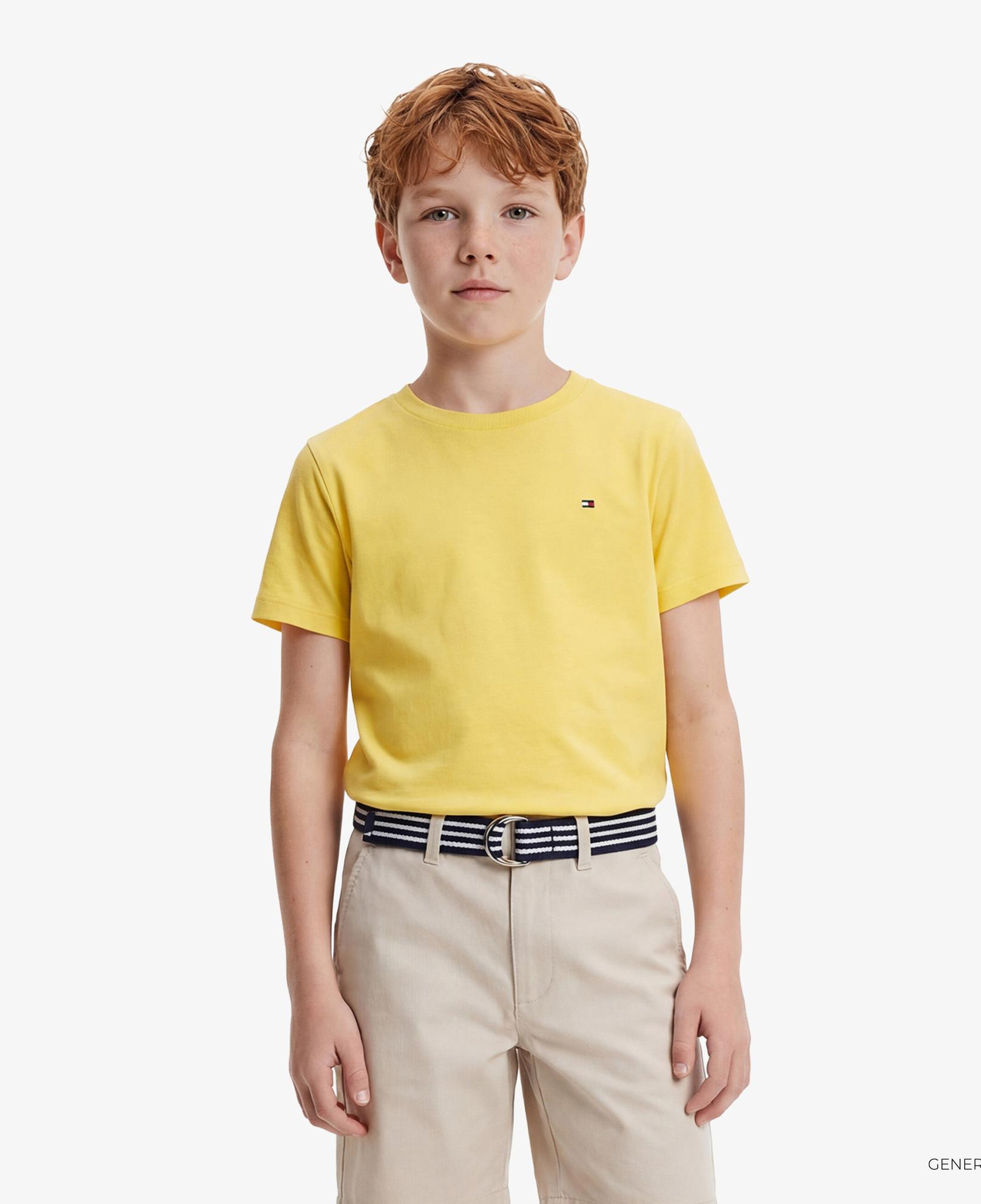 Tommy Hilfiger Essentials Çocuk Sarı Crop T-Shirt