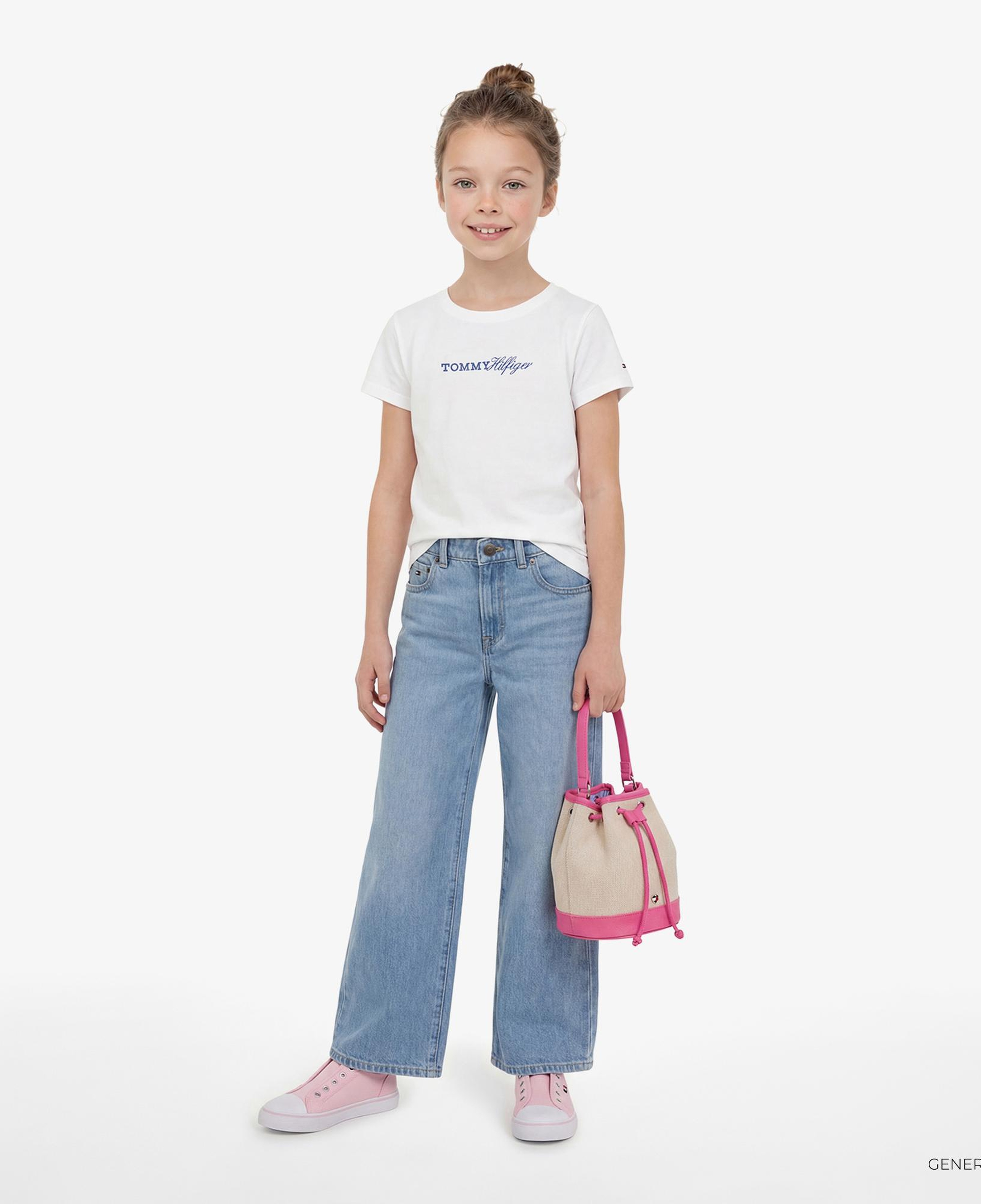 Tommy Hilfiger Script Çocuk Beyaz T-Shirt