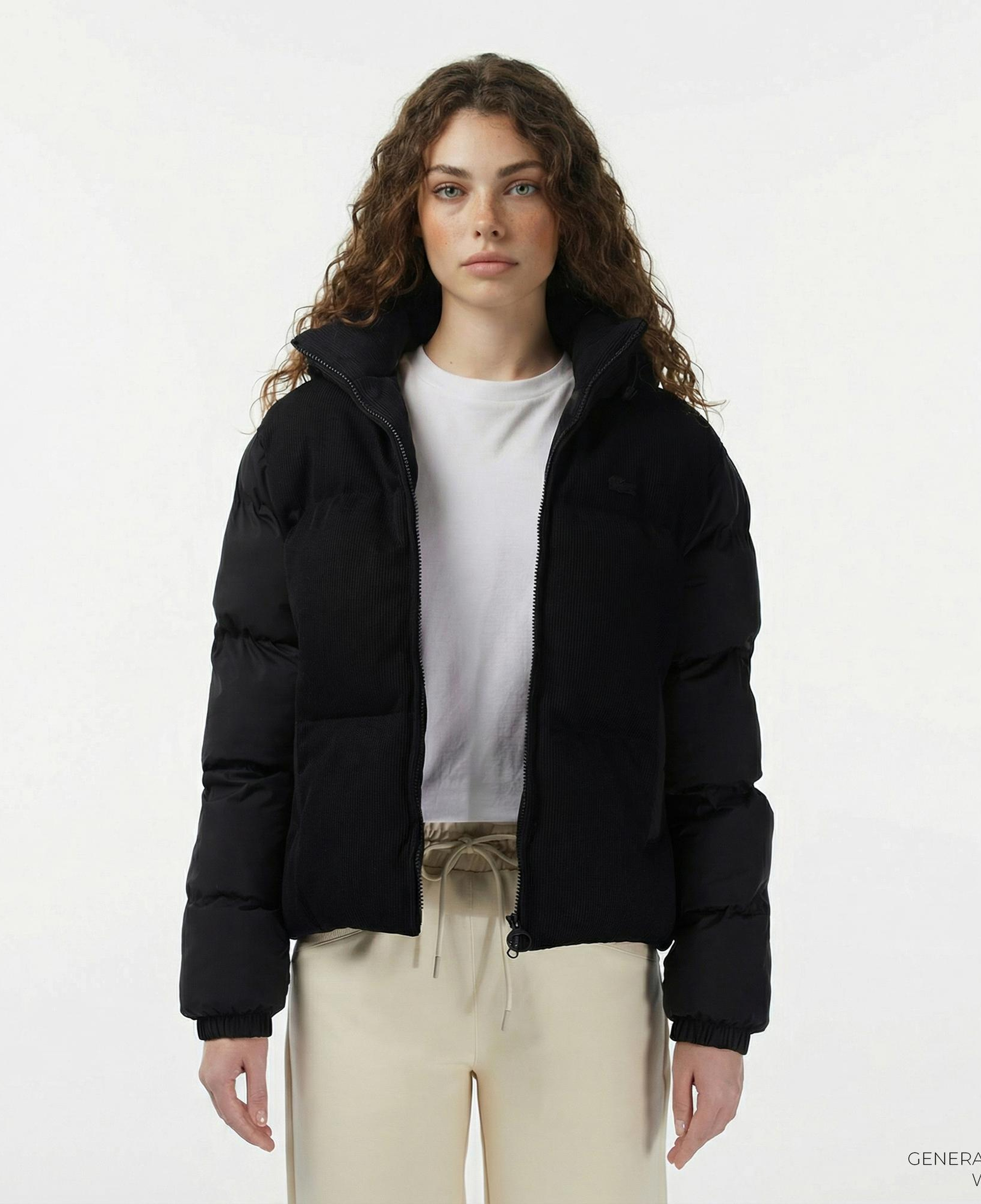 Lacoste Kadın Kapüşonlu Siyah Mont