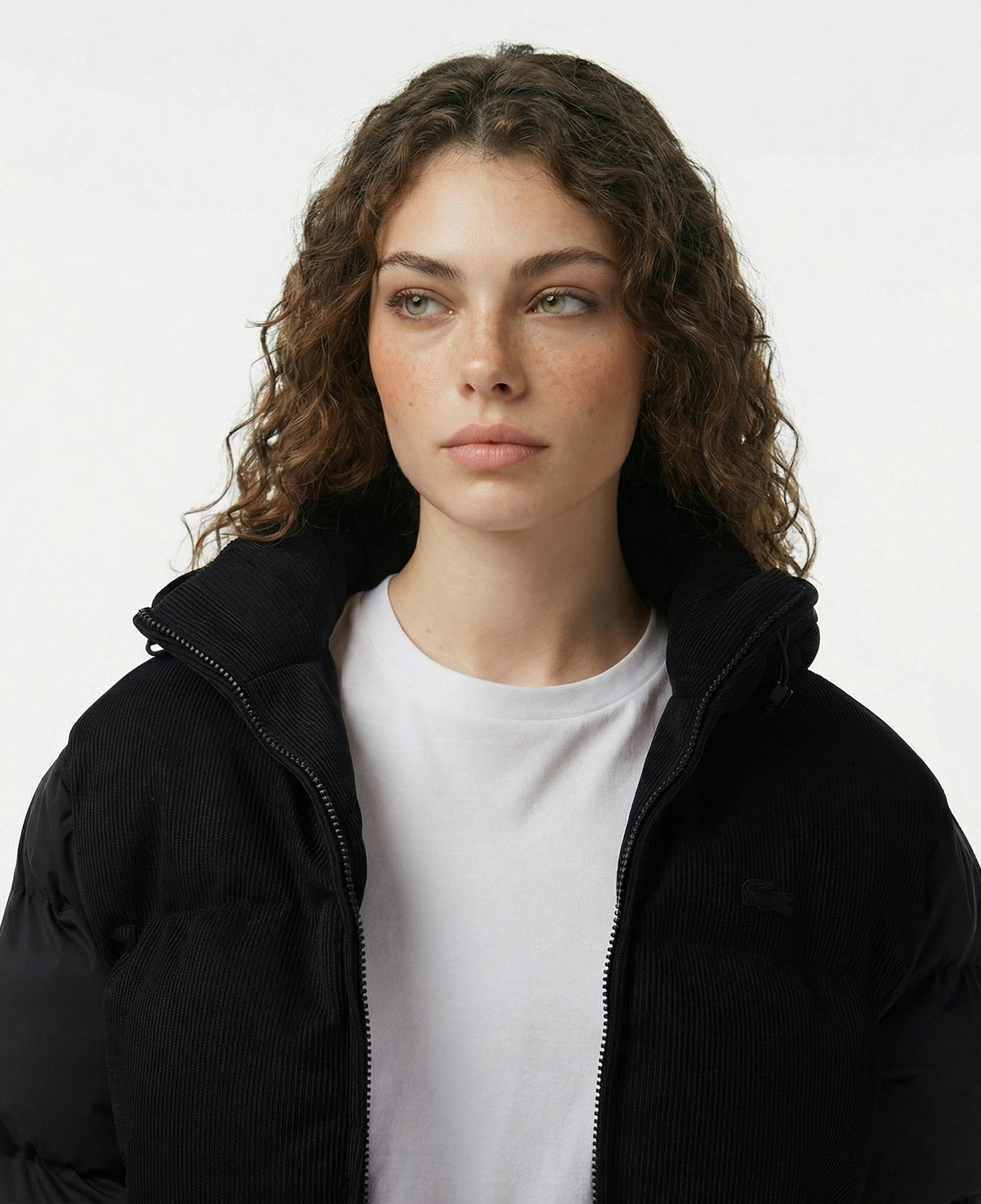 Lacoste Kadın Kapüşonlu Siyah Mont