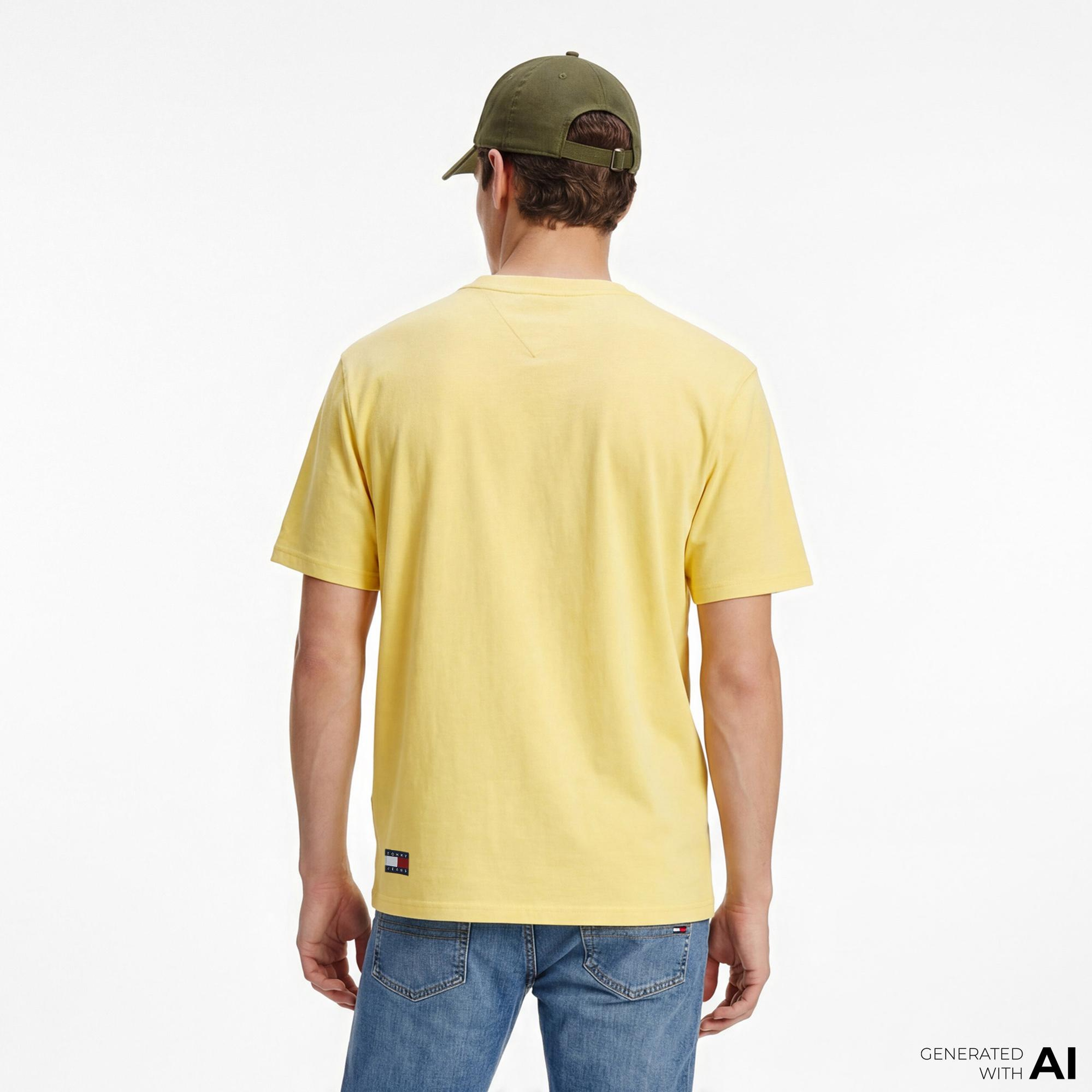 Tommy Hilfiger New Classics Erkek Sarı T-Shirt