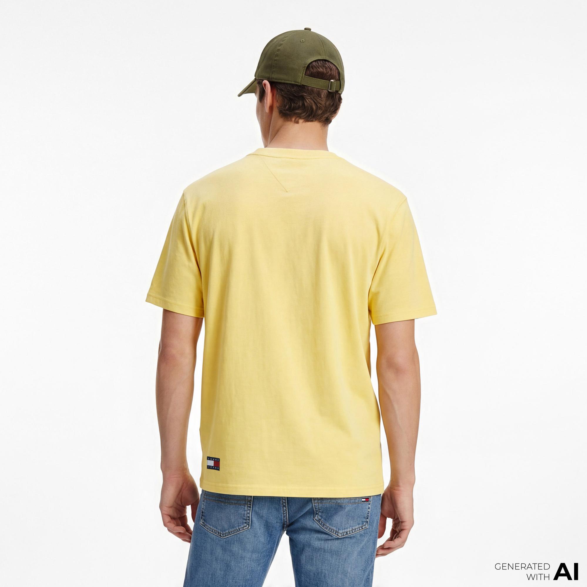 Tommy Hilfiger New Classics Erkek Sarı T-Shirt