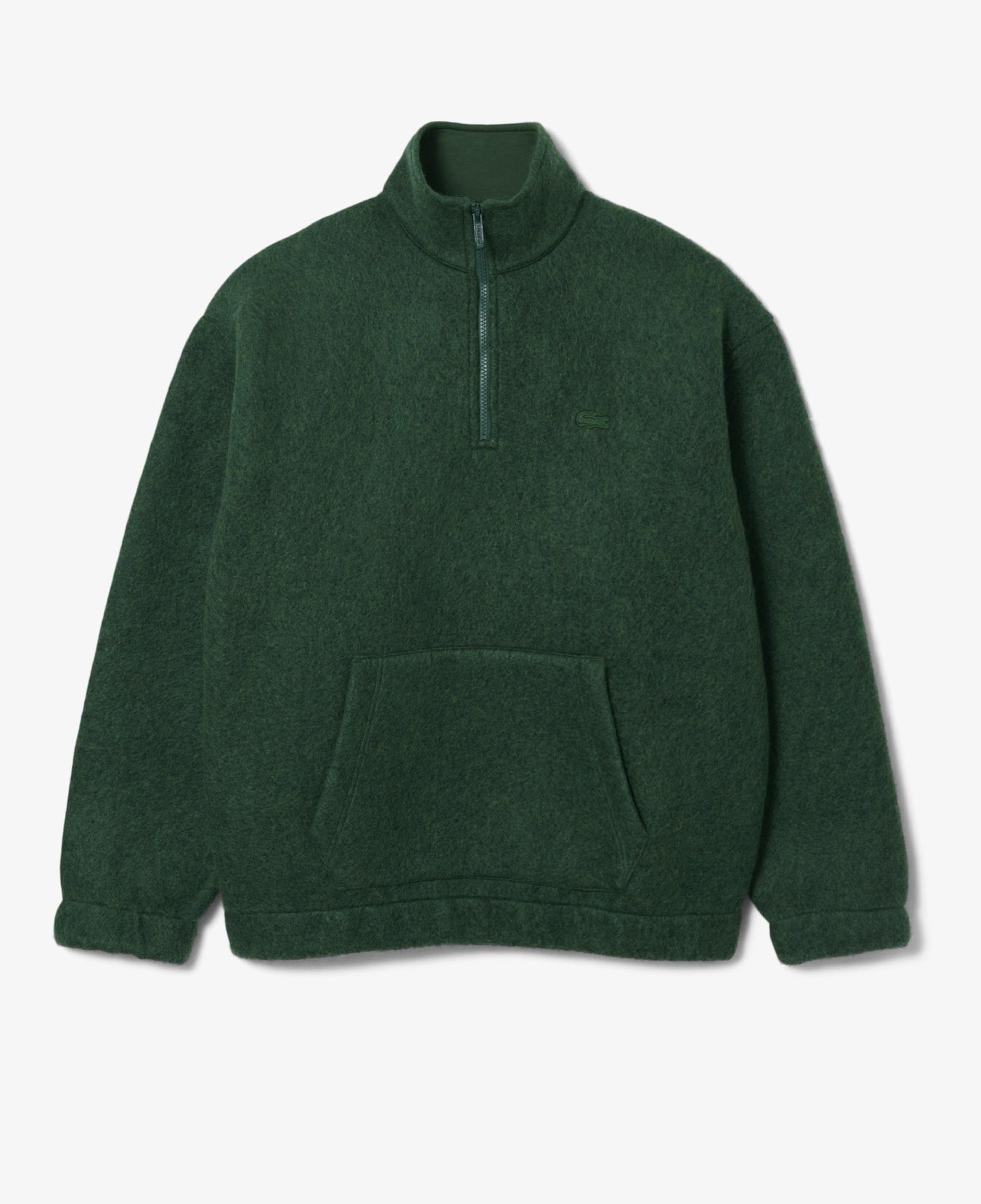 Lacoste Erkek Loose Fit Yarım Fermuarlı Yeşil Sweatshirt