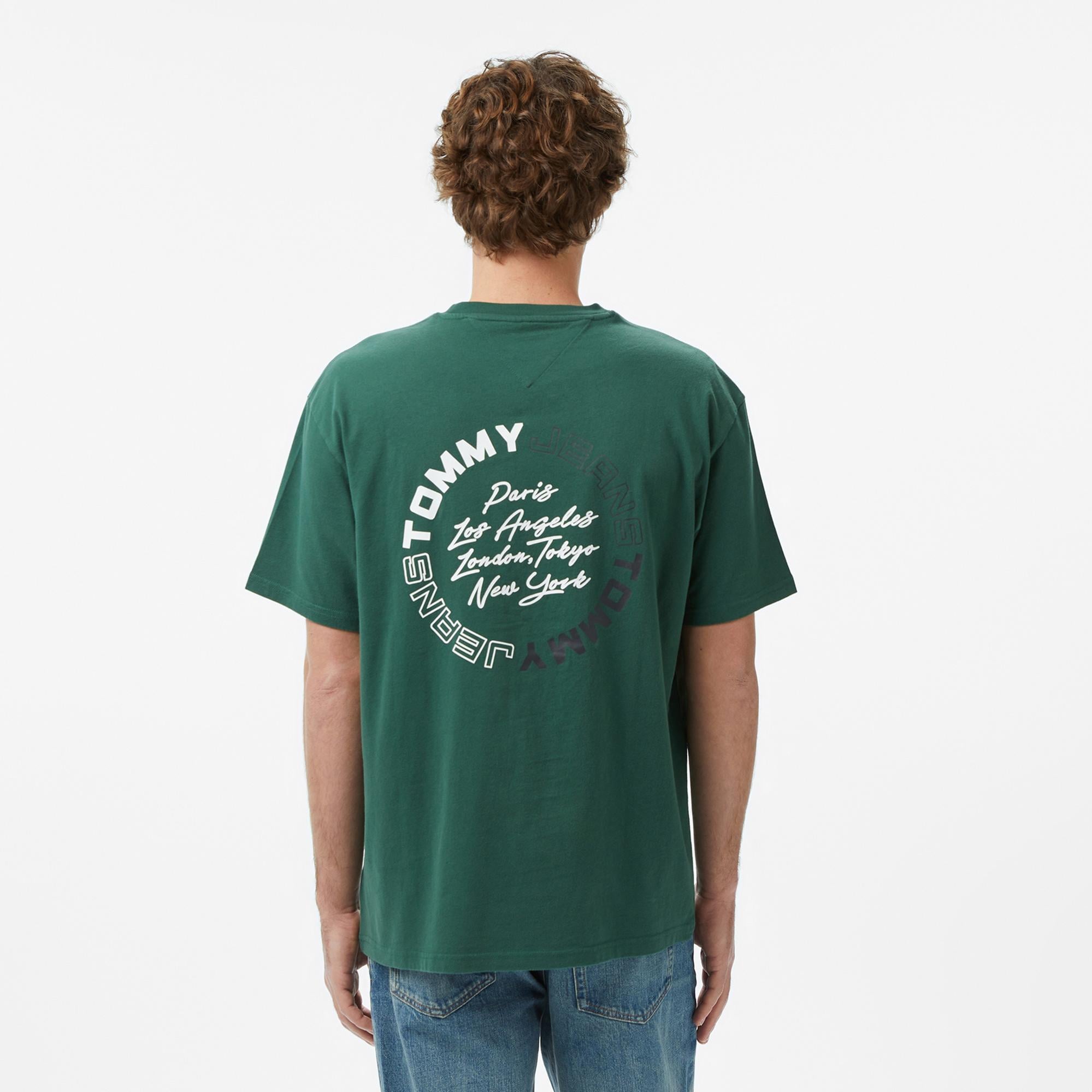 Tommy Hilfiger Signature Erkek Yeşil T-Shirt