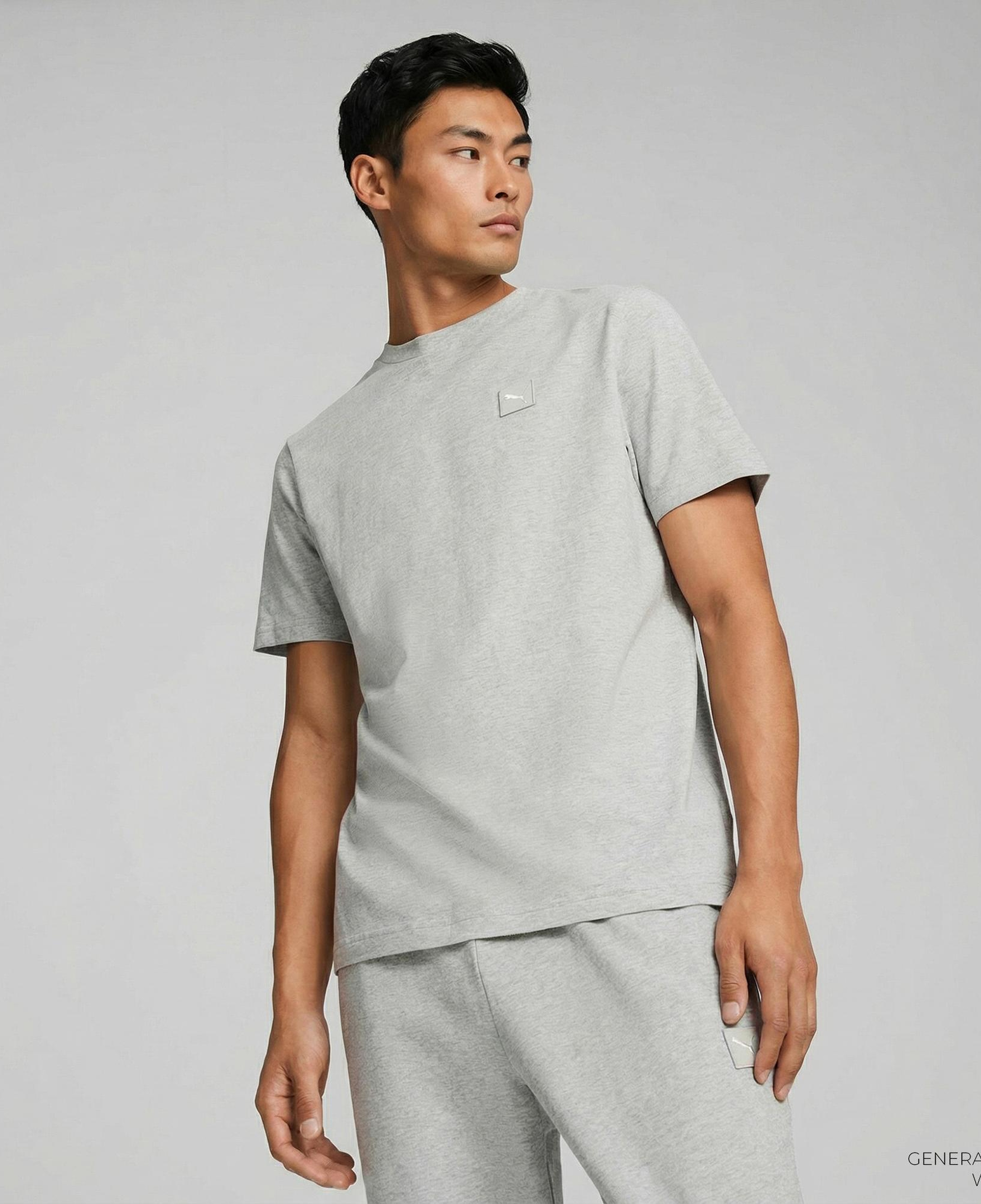 Puma Elevated Erkek Gri T-Shirt